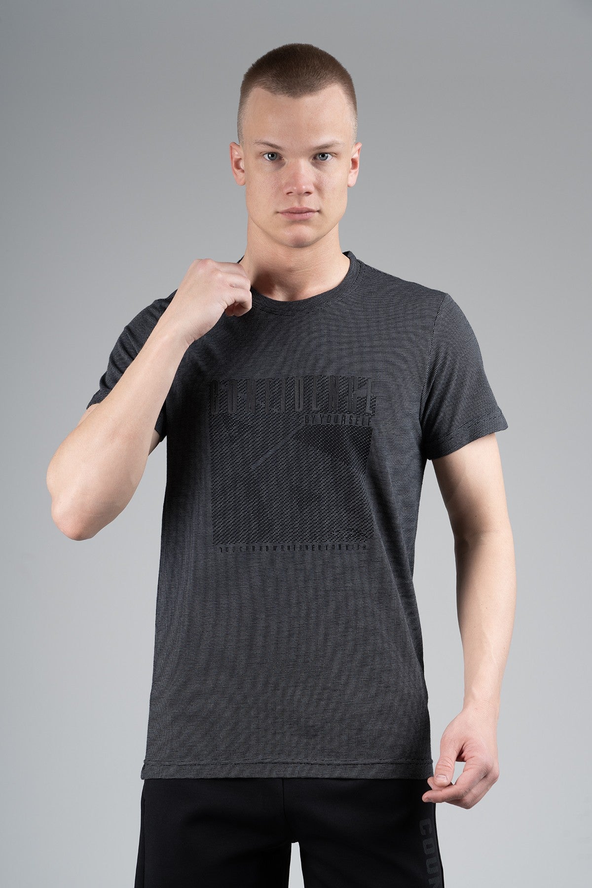 Regular Erkek Bisiklet Yaka Siyah T-shirt
