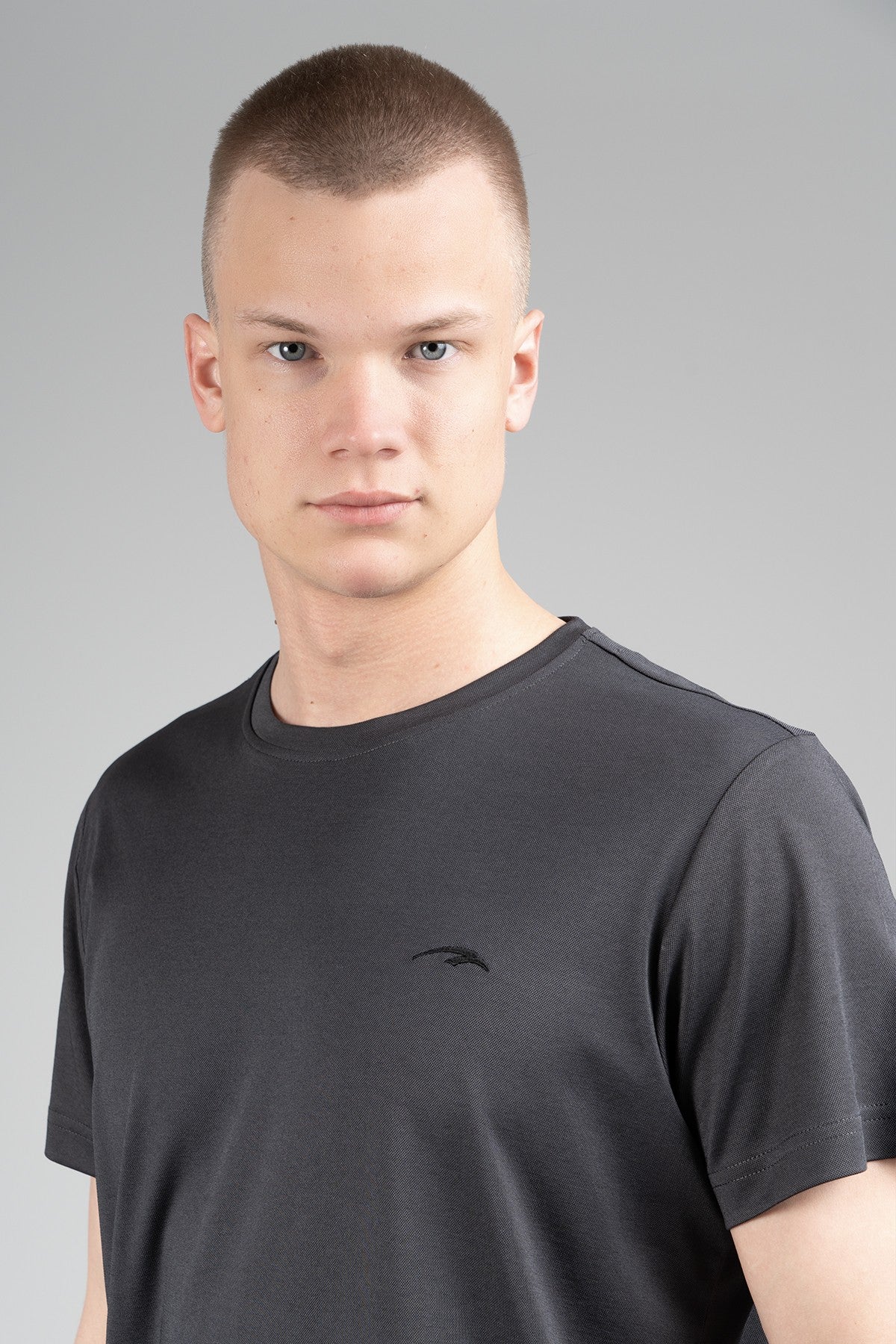Regular Erkek Bisiklet Yaka Siyah T-shirt