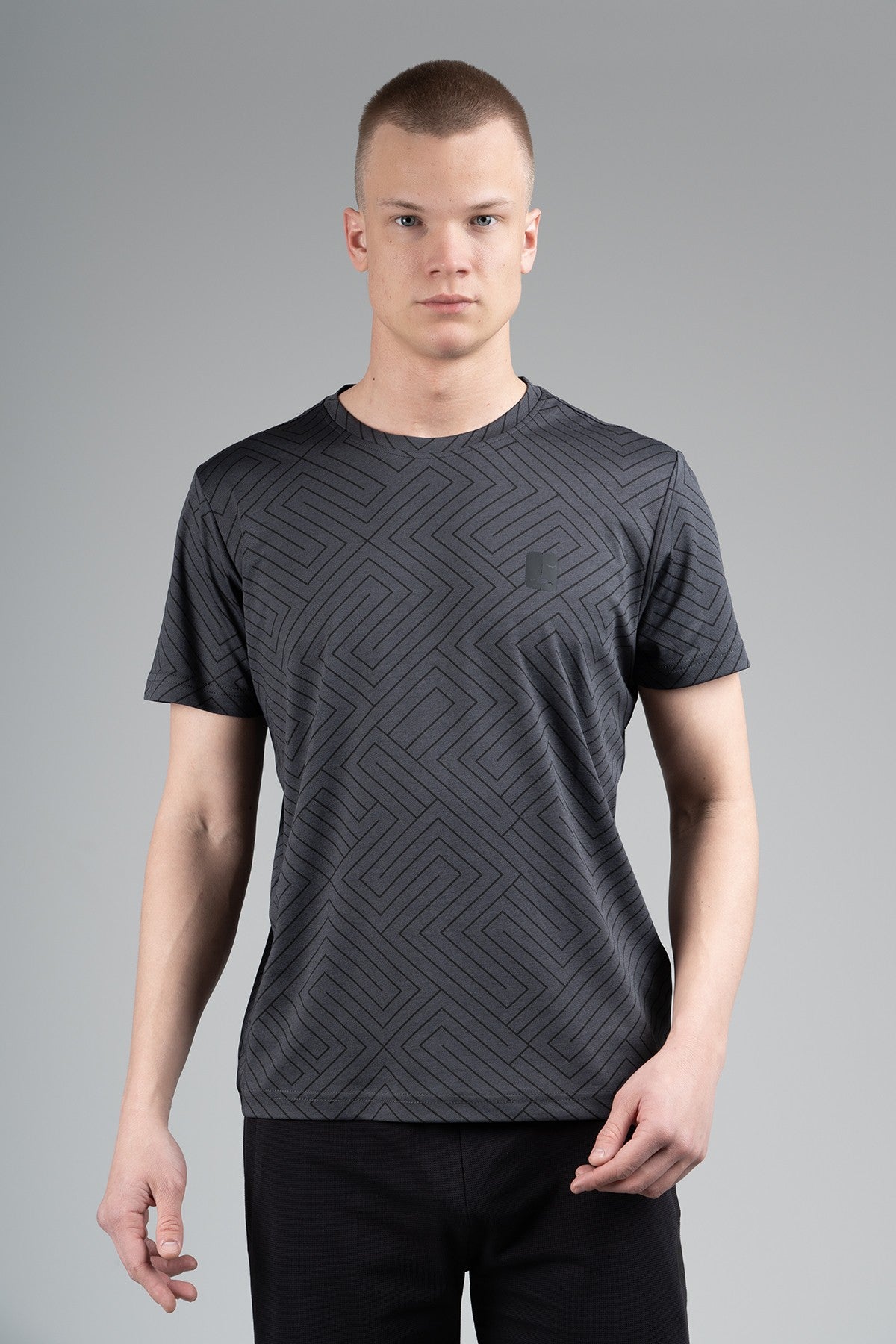 Regular Erkek Bisiklet Yaka Siyah T-shirt
