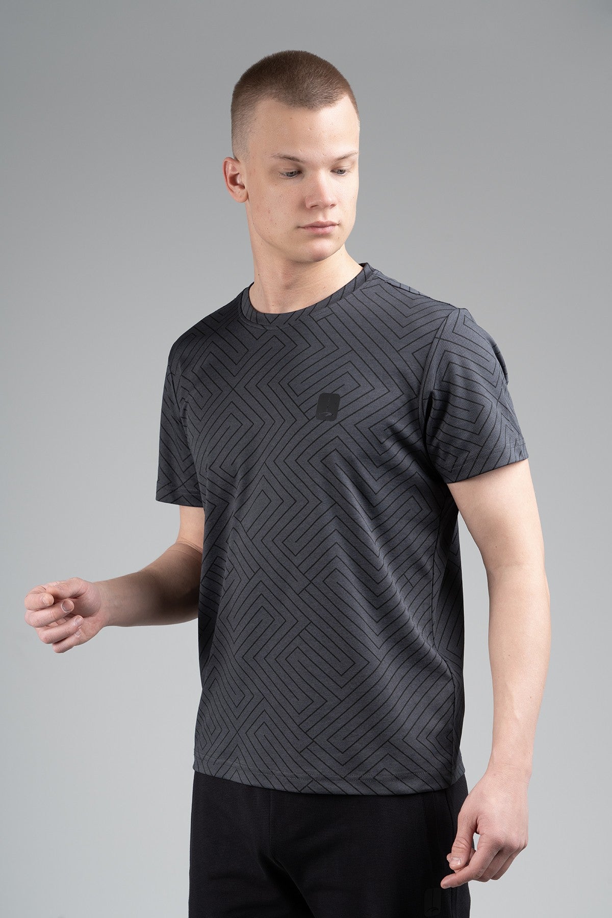 Regular Erkek Bisiklet Yaka Siyah T-shirt