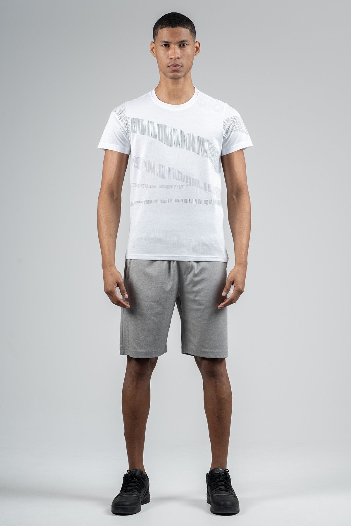Regular Erkek Bisiklet Yaka Beyaz T-shirt