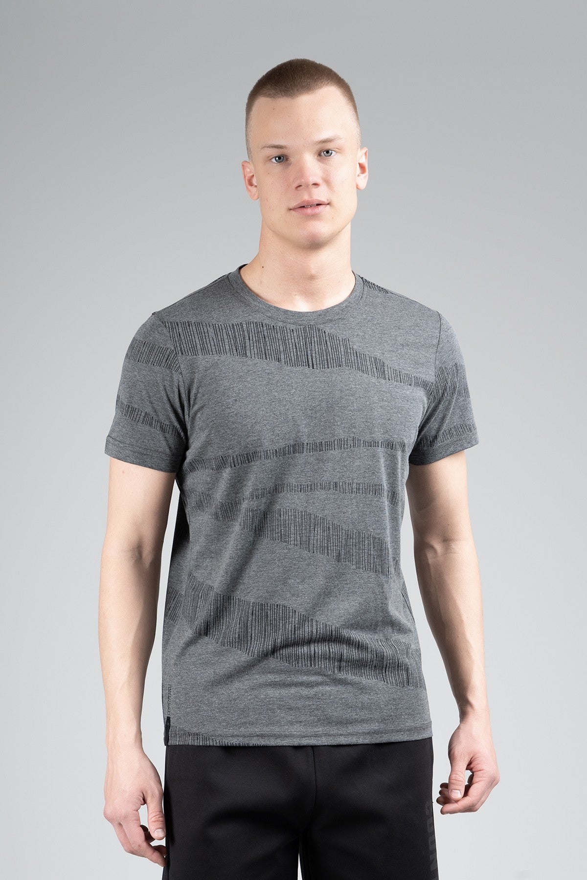 Regular Erkek Bisiklet Yaka Siyah T-shirt