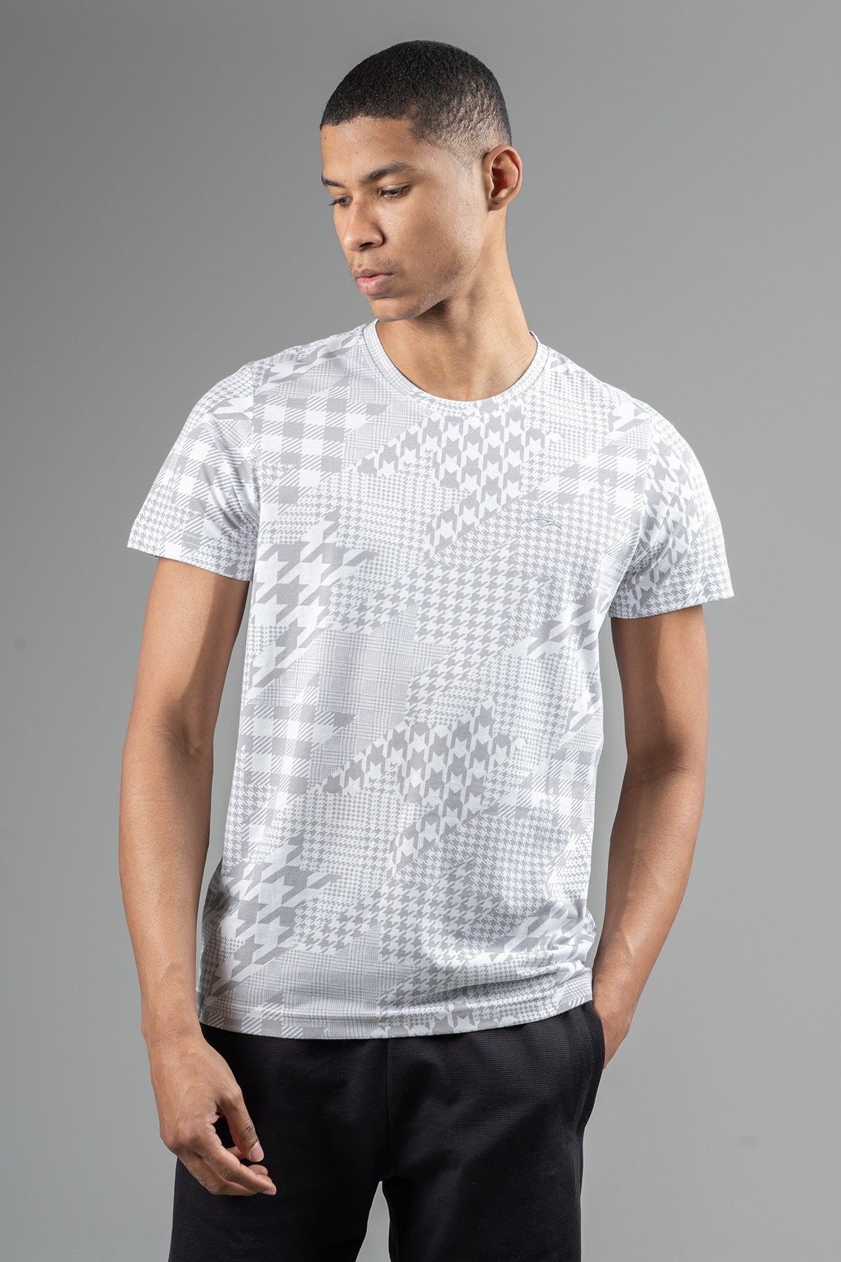 Regular Erkek Bisiklet Yaka Beyaz T-shirt