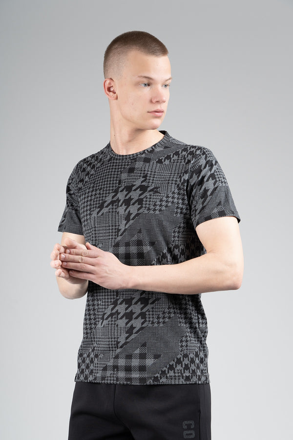 Regular Erkek Bisiklet Yaka Siyah T-shirt