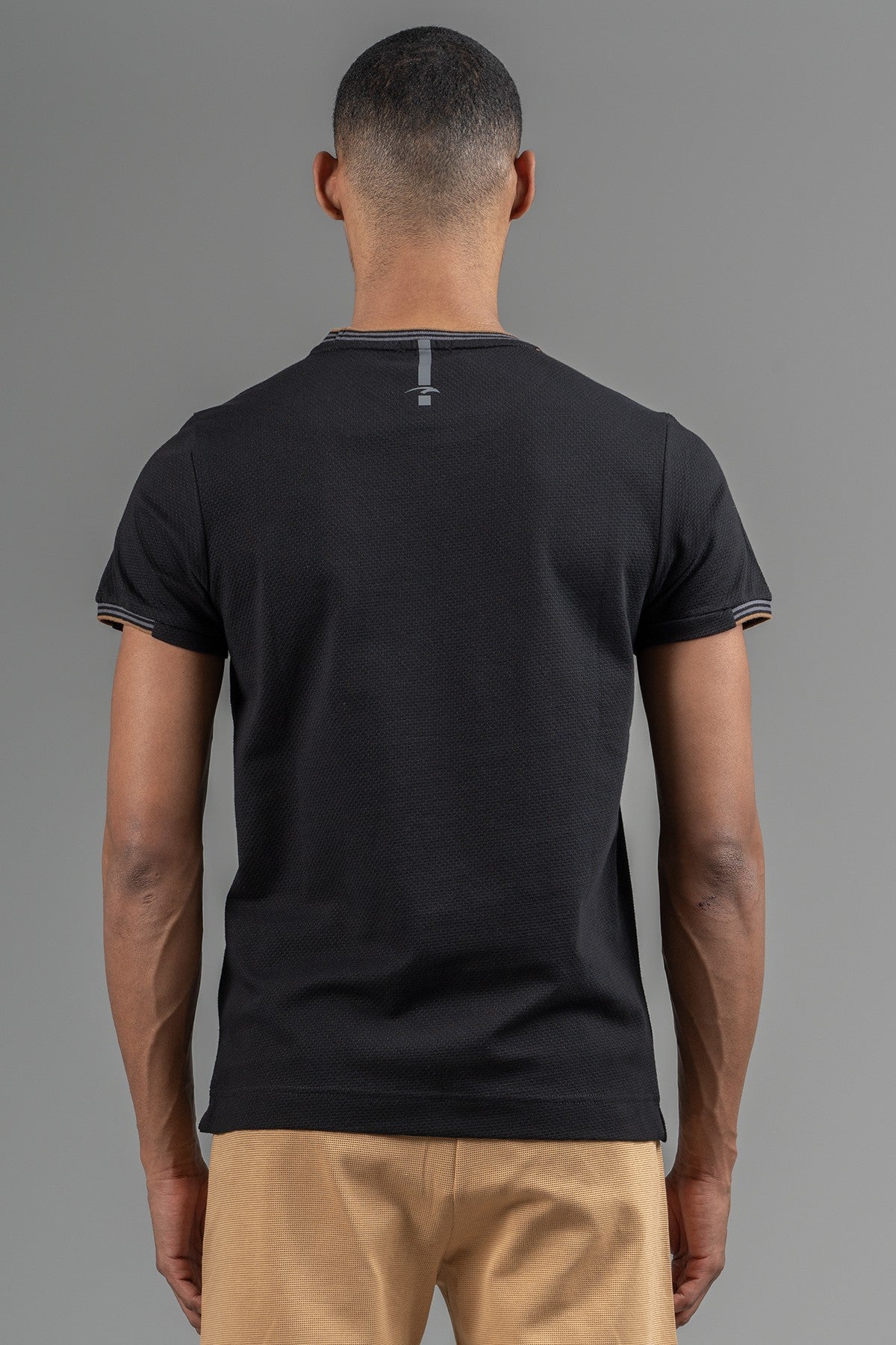 Regular Erkek Bisiklet Yaka Siyah T-shirt
