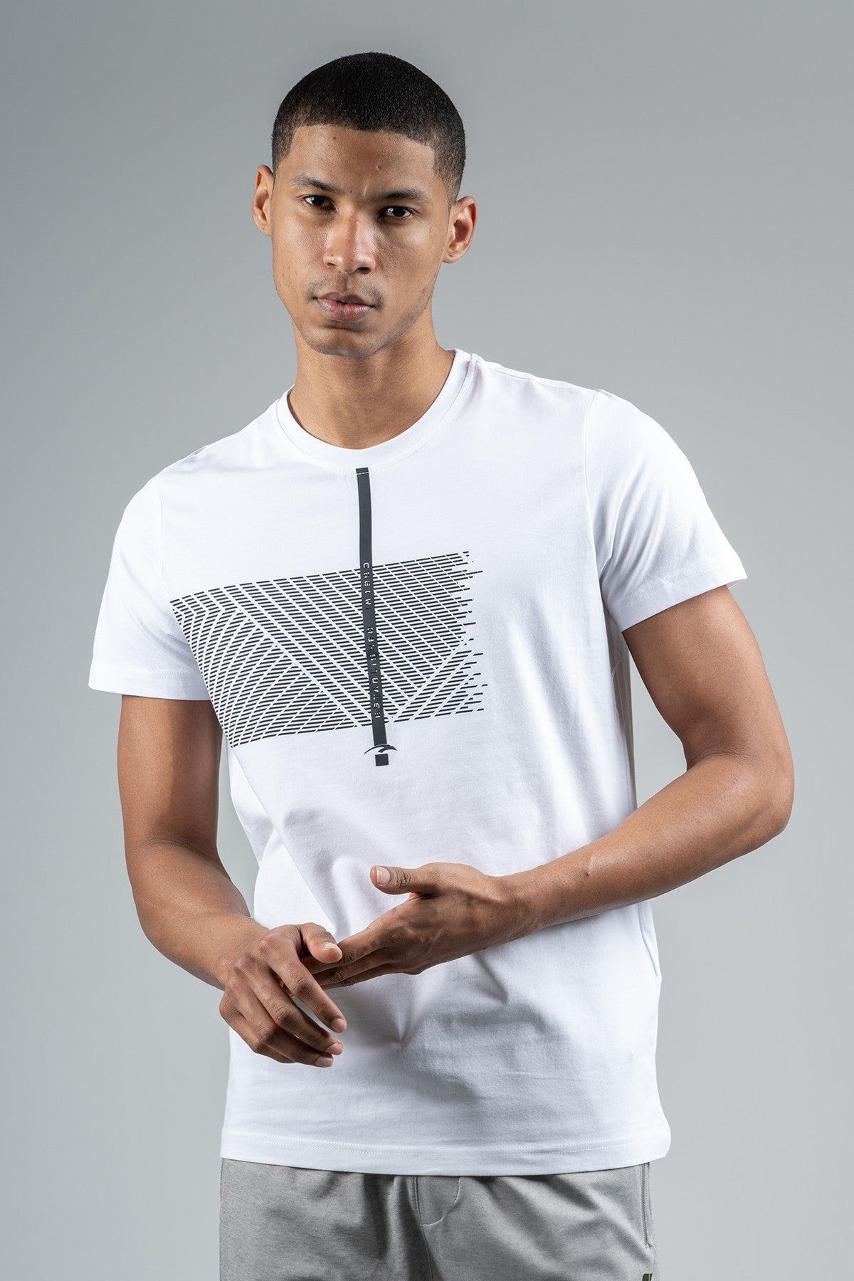 Regular Erkek Bisiklet Yaka Beyaz T-shirt