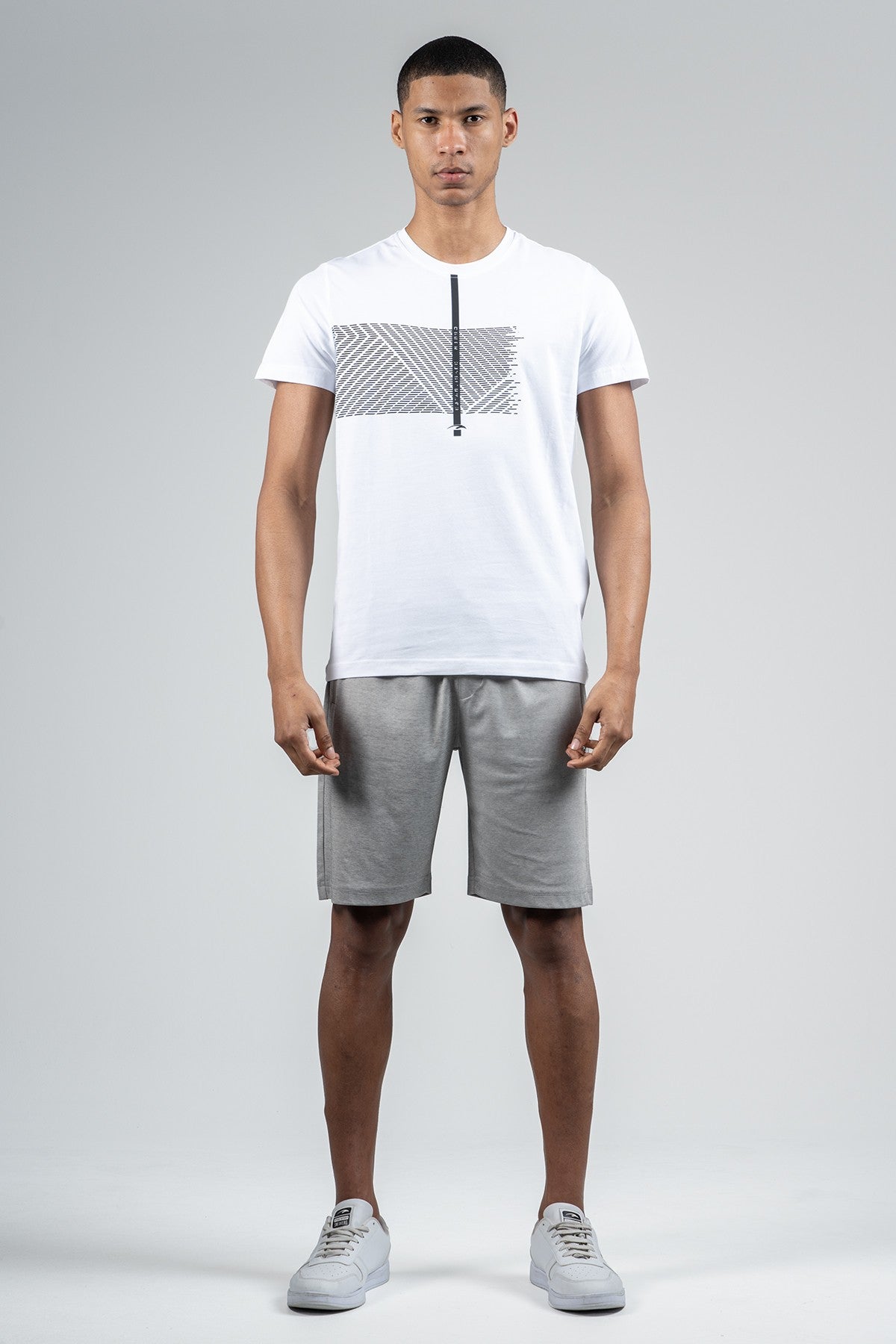 Regular Erkek Bisiklet Yaka Beyaz T-shirt