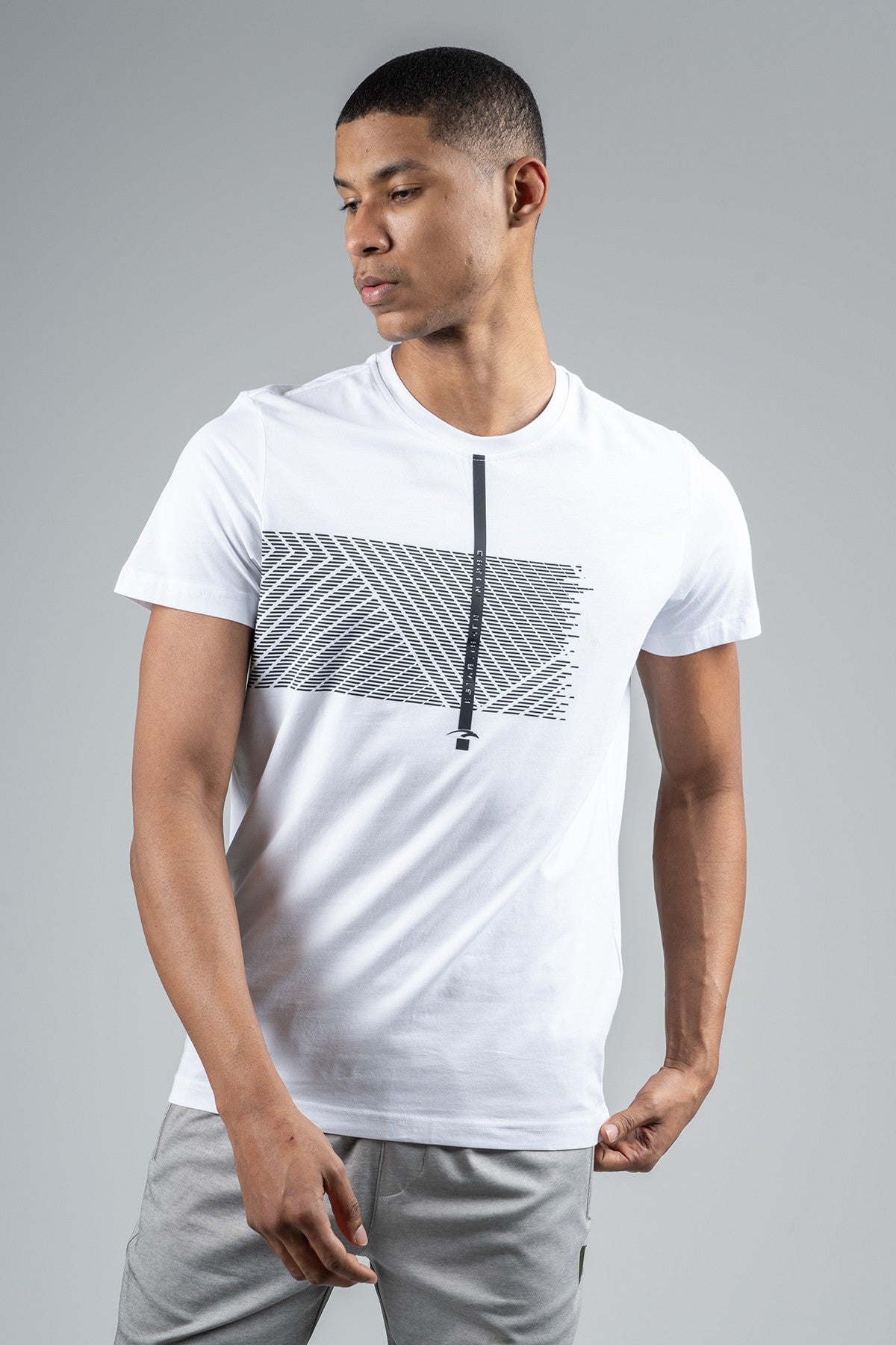 Regular Erkek Bisiklet Yaka Beyaz T-shirt