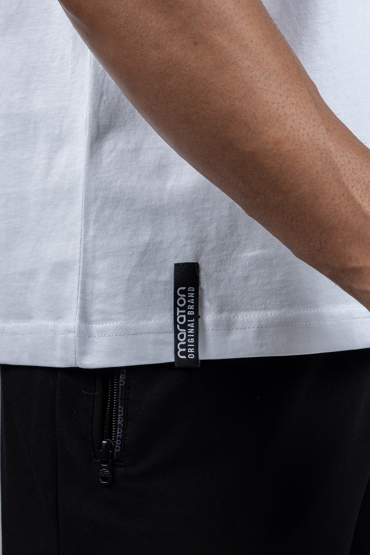 Oversize Erkek Bisiklet Yaka Beyaz T-shirt