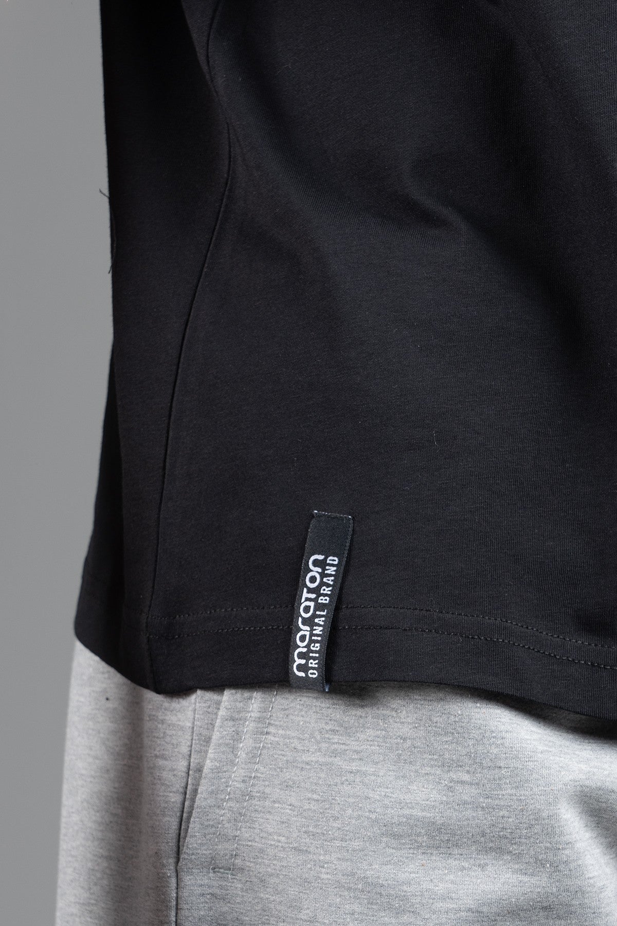 Oversize Erkek Bisiklet Yaka Siyah T-shirt