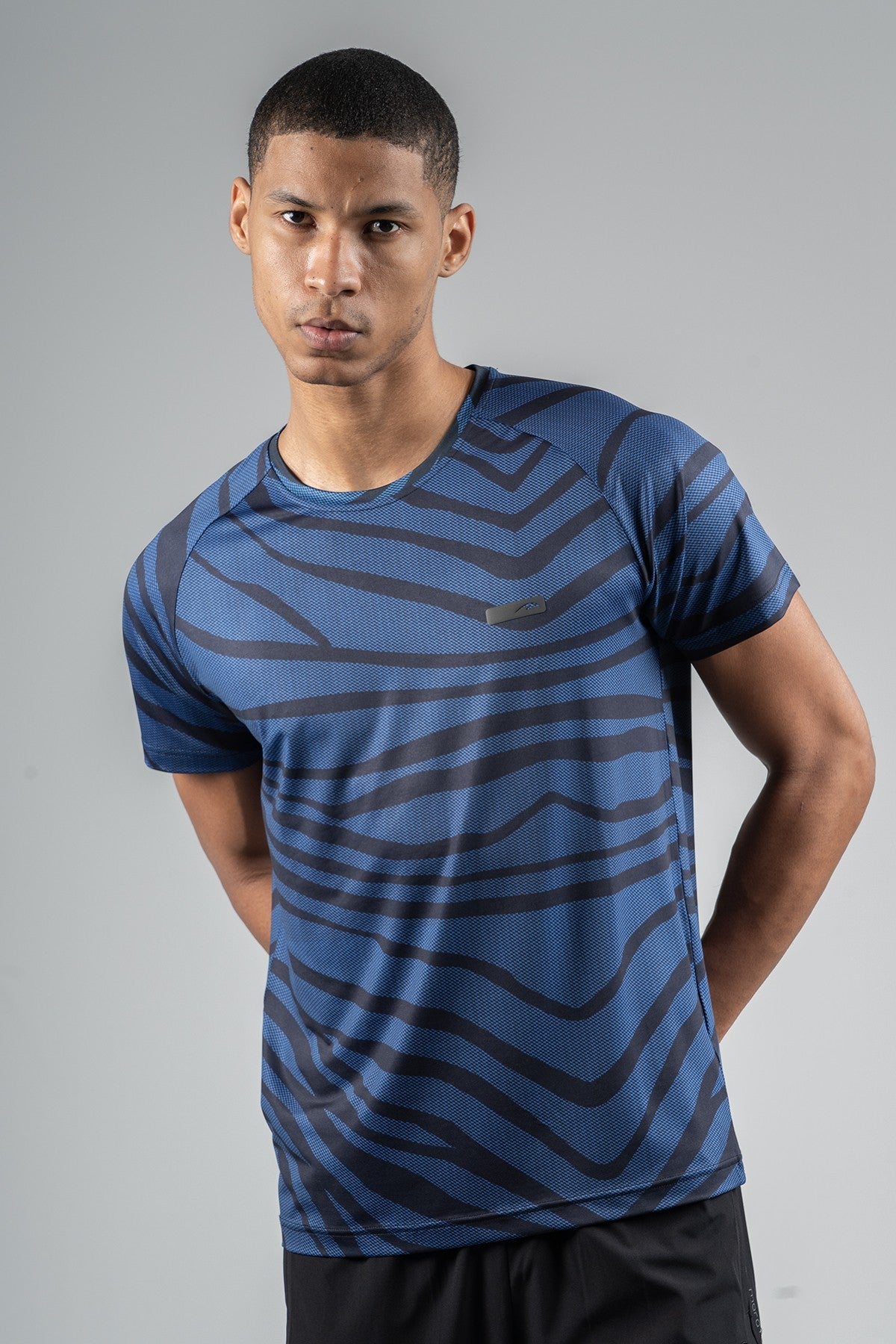 Regular Erkek Bisiklet Yaka Saks Mavi T-shirt