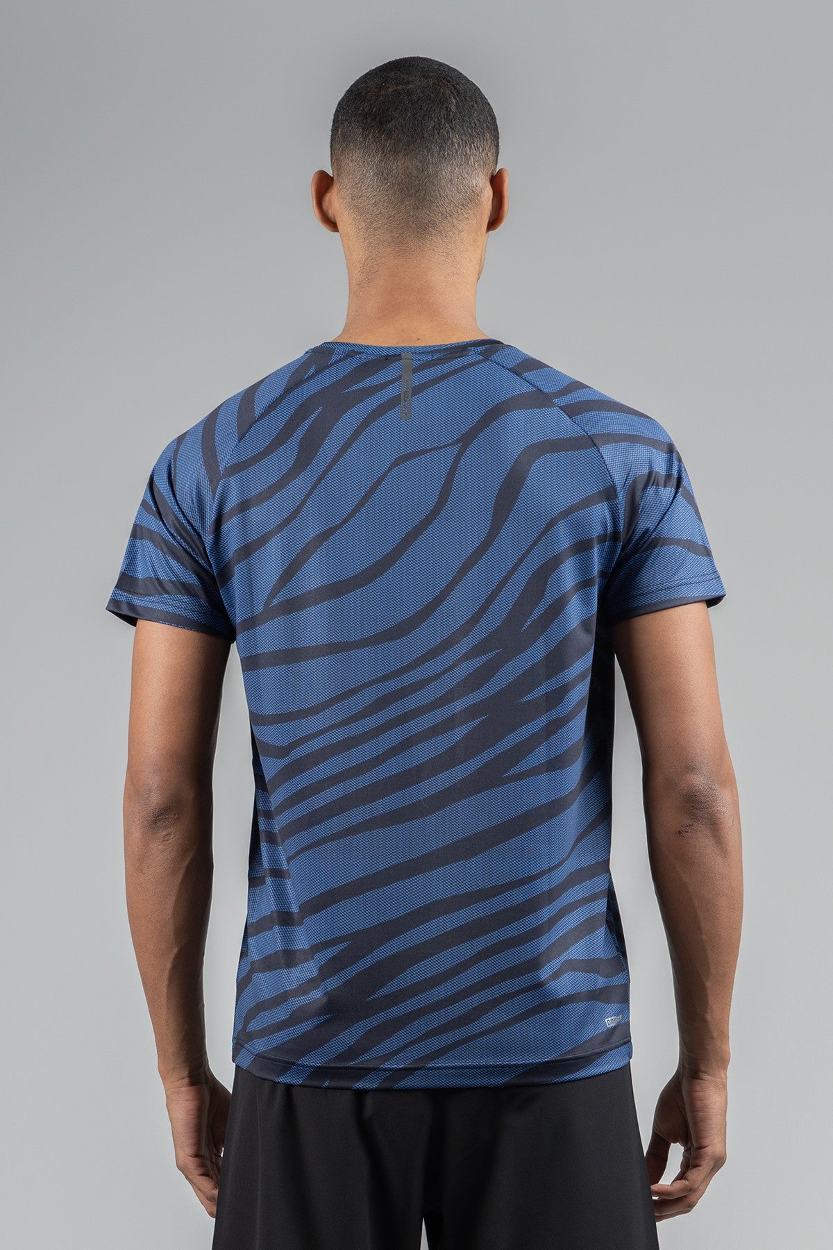 Regular Erkek Bisiklet Yaka Saks Mavi T-shirt