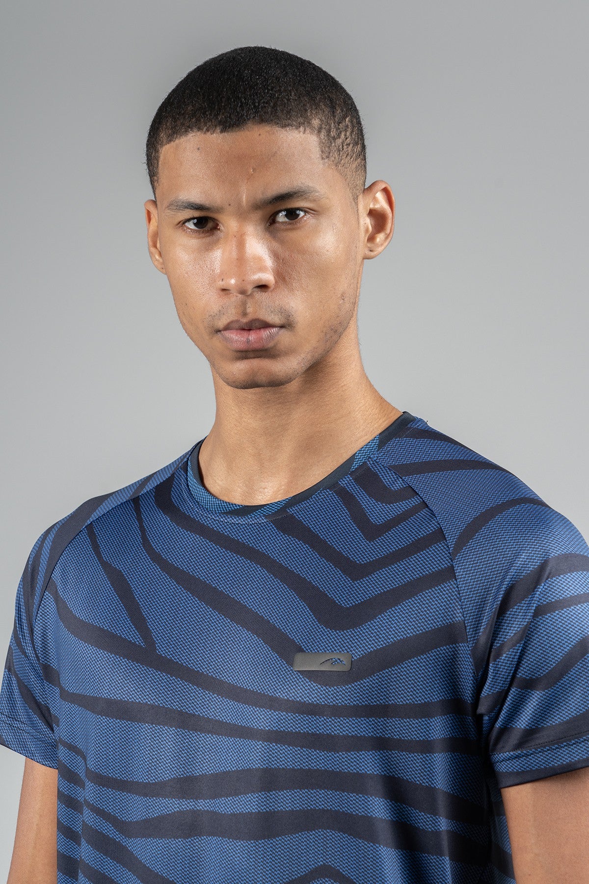 Regular Erkek Bisiklet Yaka Saks Mavi T-shirt