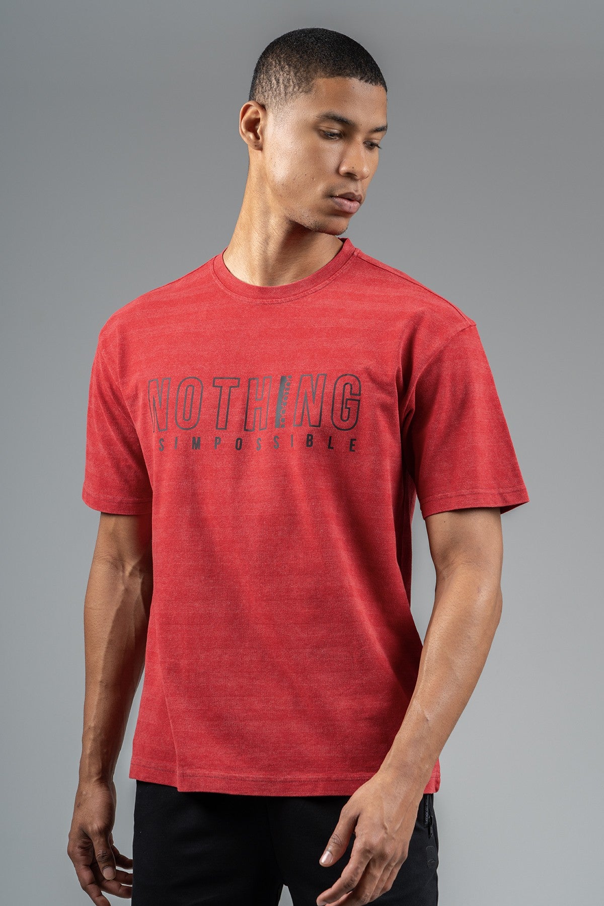 Comfort Erkek Bisiklet Yaka Kahverengi T-shirt