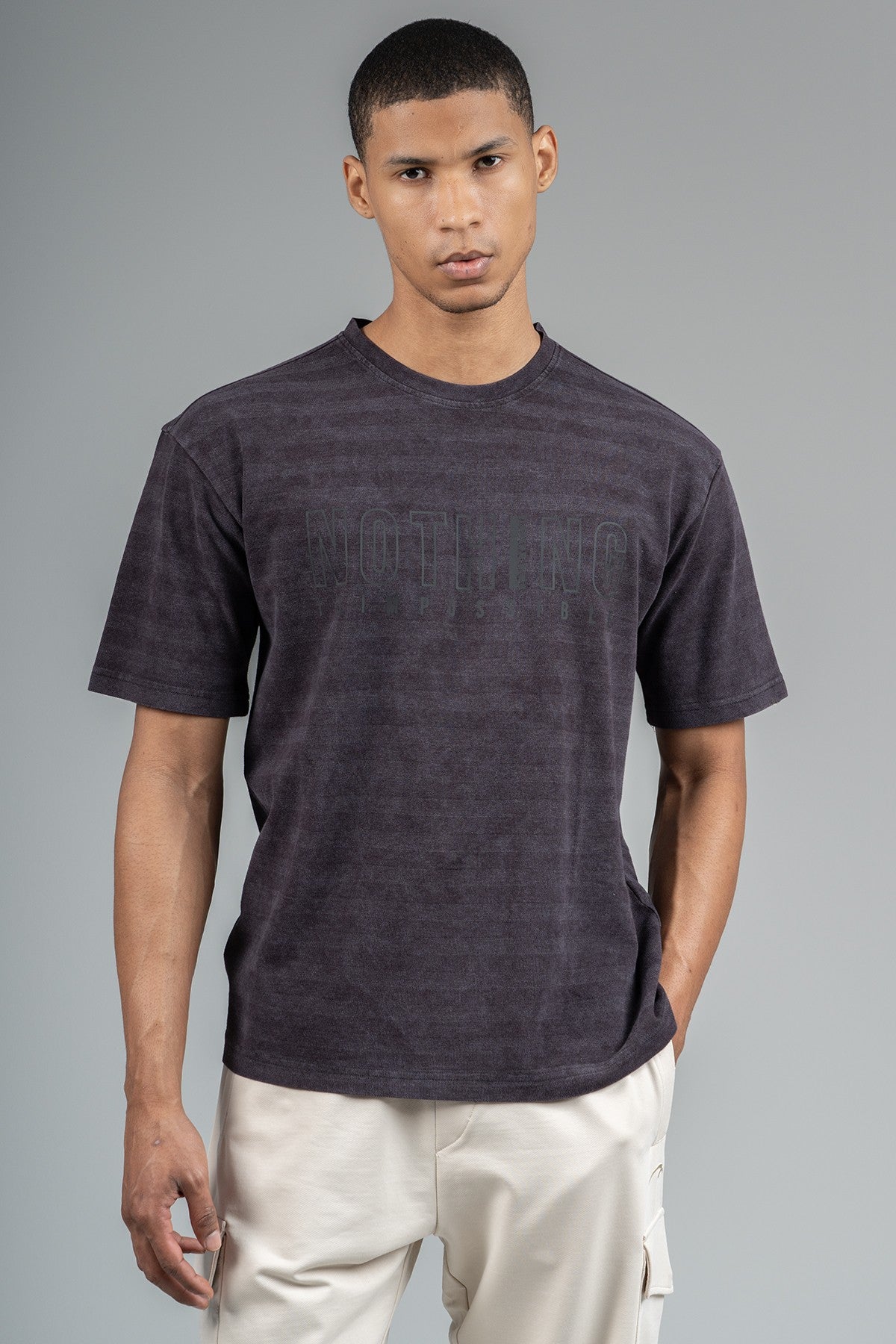 Comfort Erkek Bisiklet Yaka Siyah T-shirt