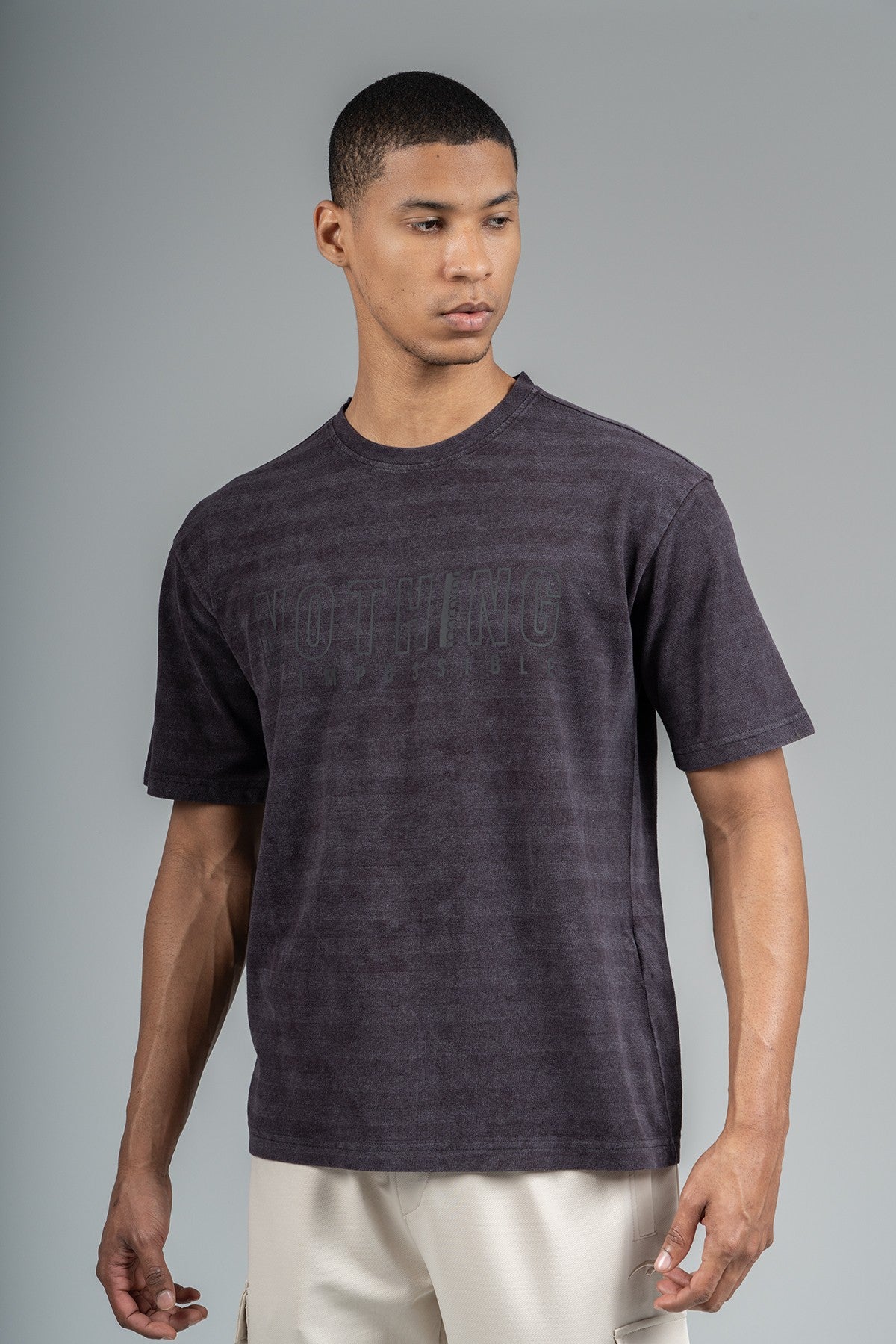 Comfort Erkek Bisiklet Yaka Siyah T-shirt