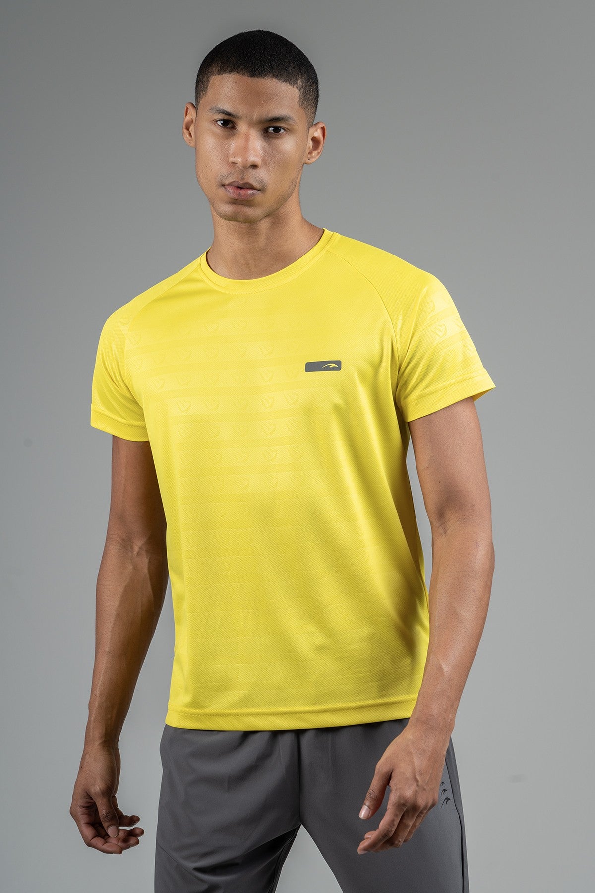 Regular Erkek Bisiklet Yaka Sarı T-shirt
