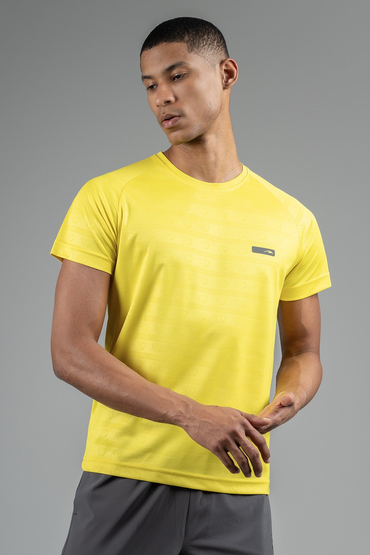 Regular Erkek Bisiklet Yaka Sarı T-shirt