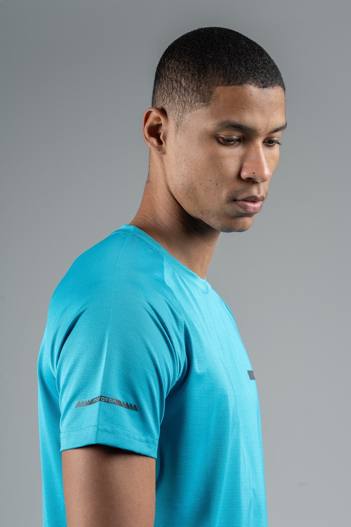 Regular Erkek Bisiklet Yaka Mavi T-shirt