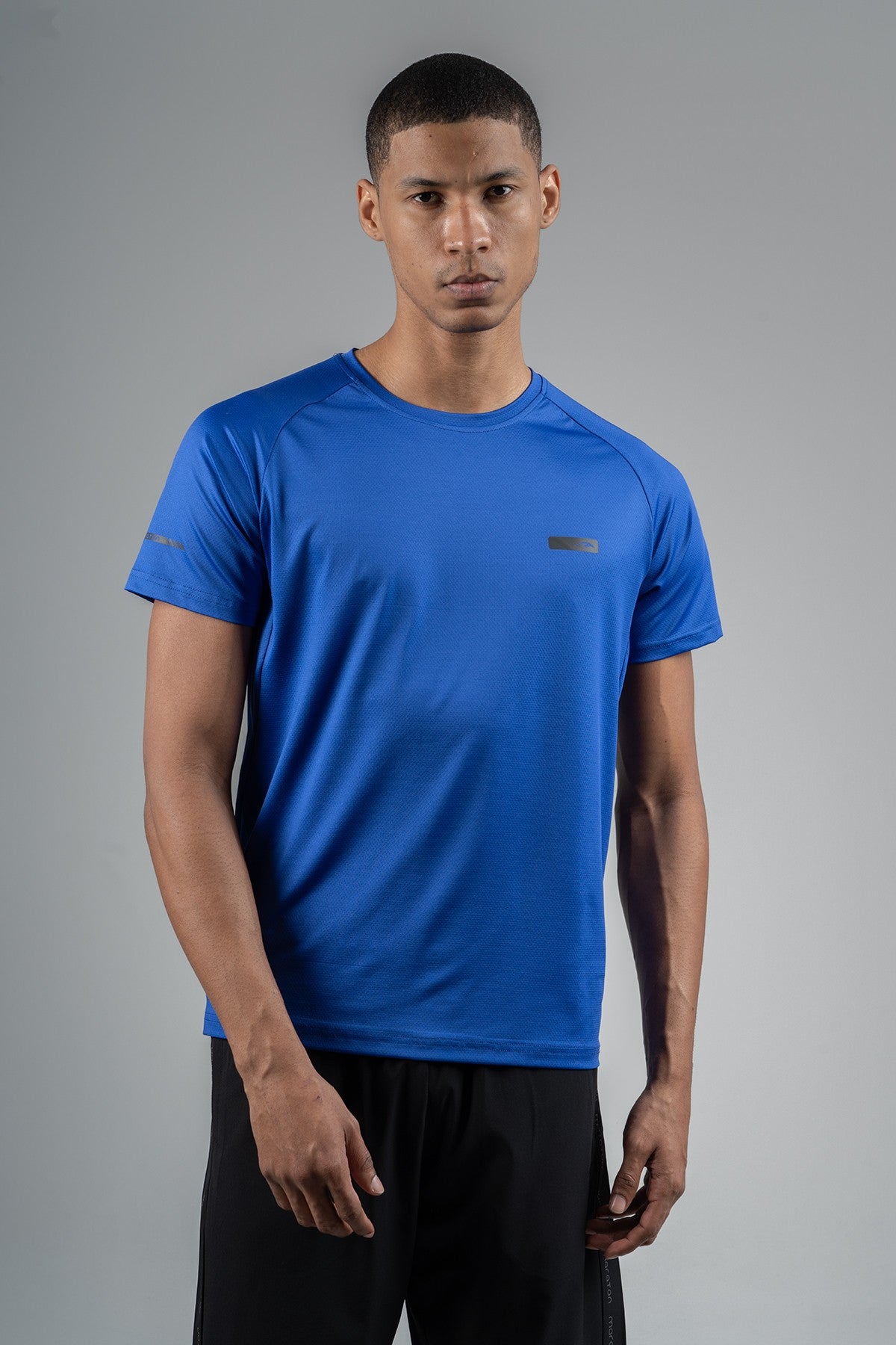 Regular Erkek Bisiklet Yaka Saks Mavi T-shirt