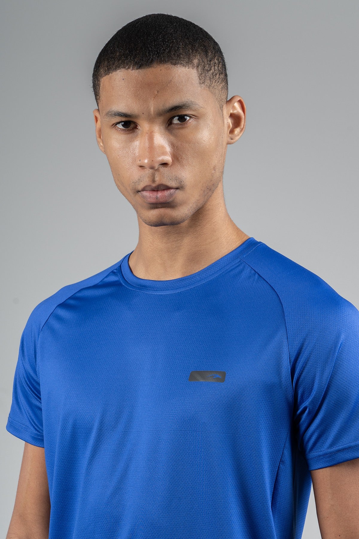 Regular Erkek Bisiklet Yaka Saks Mavi T-shirt