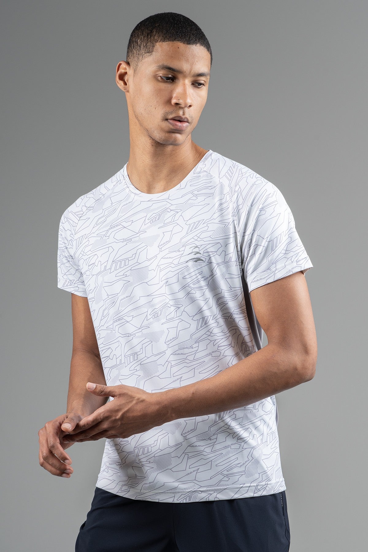 Regular Erkek Bisiklet Yaka Ekru T-shirt