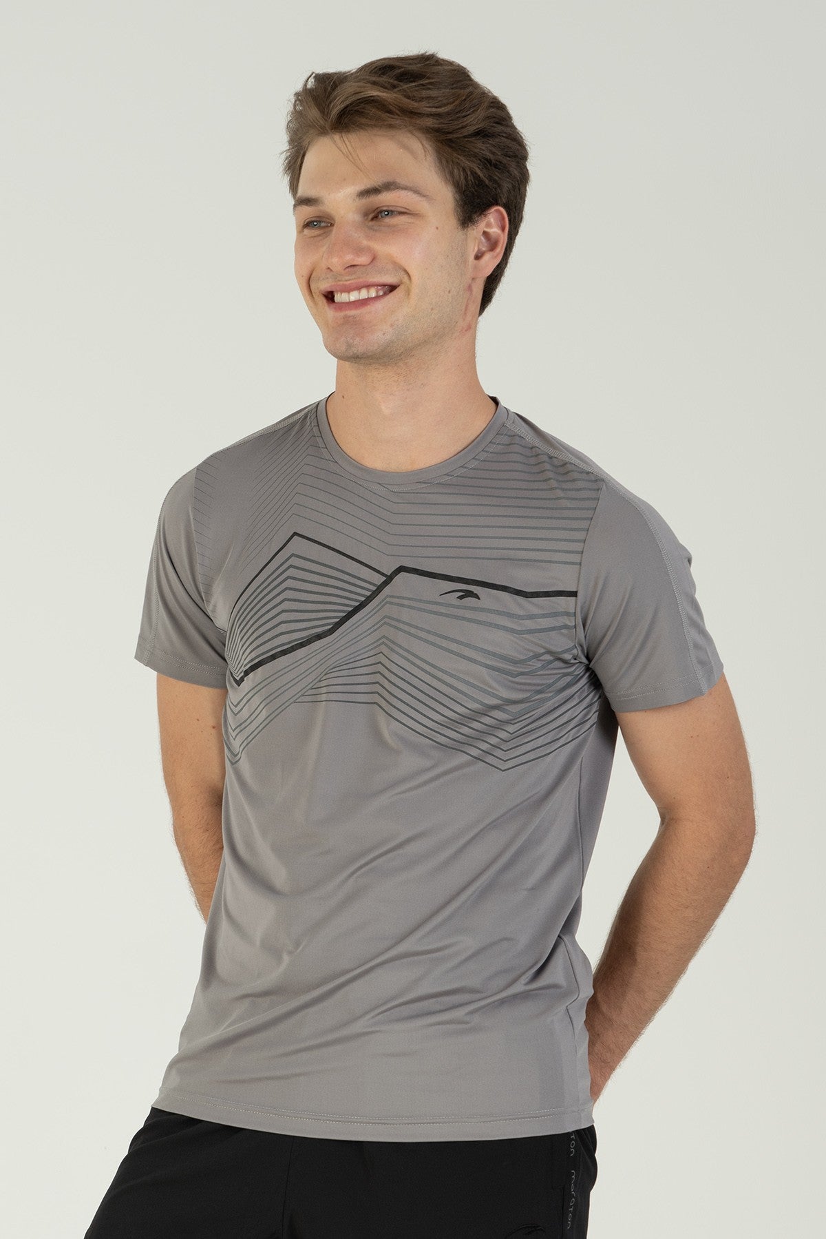 Regular Erkek Bisiklet Yaka Gri T-shirt