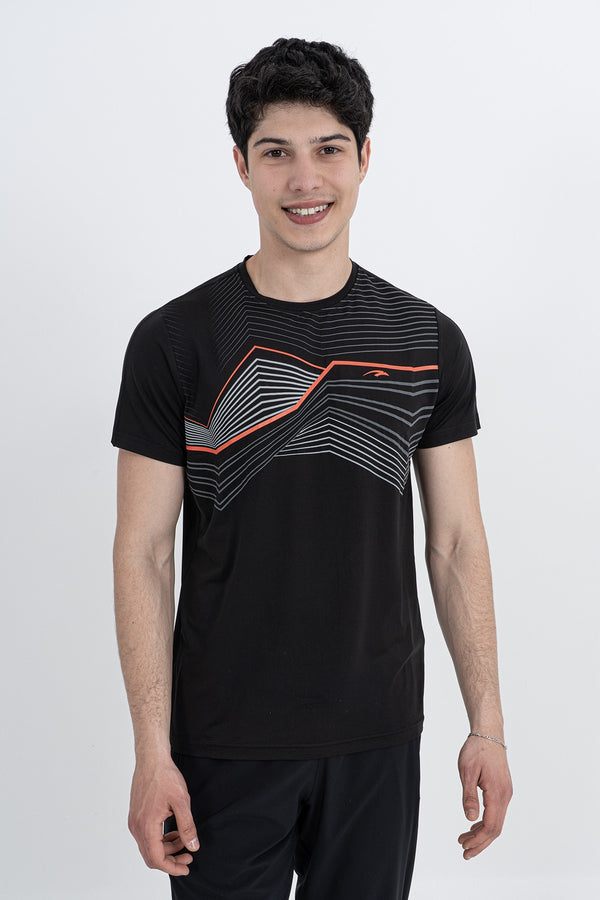 Regular Erkek Bisiklet Yaka Siyah T-shirt