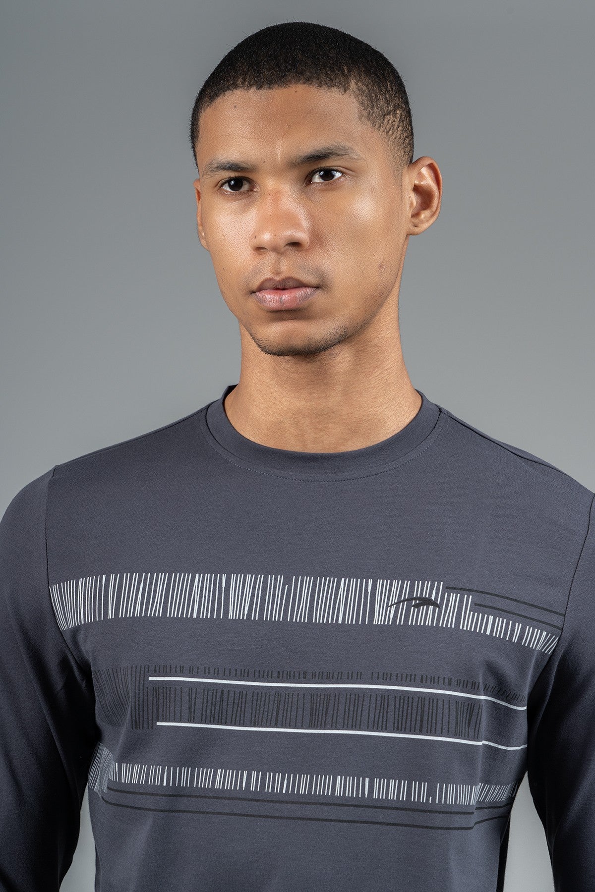 Regular Erkek Bisiklet Yaka Antrasit Sweatshirt