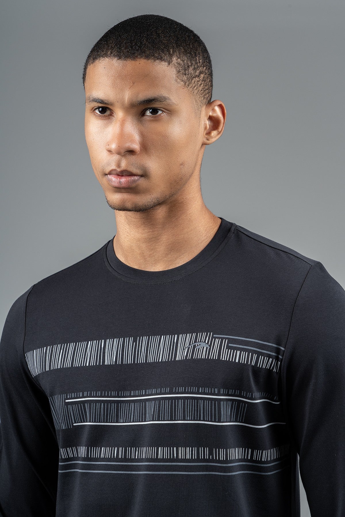 Regular Erkek Bisiklet Yaka Siyah Sweatshirt