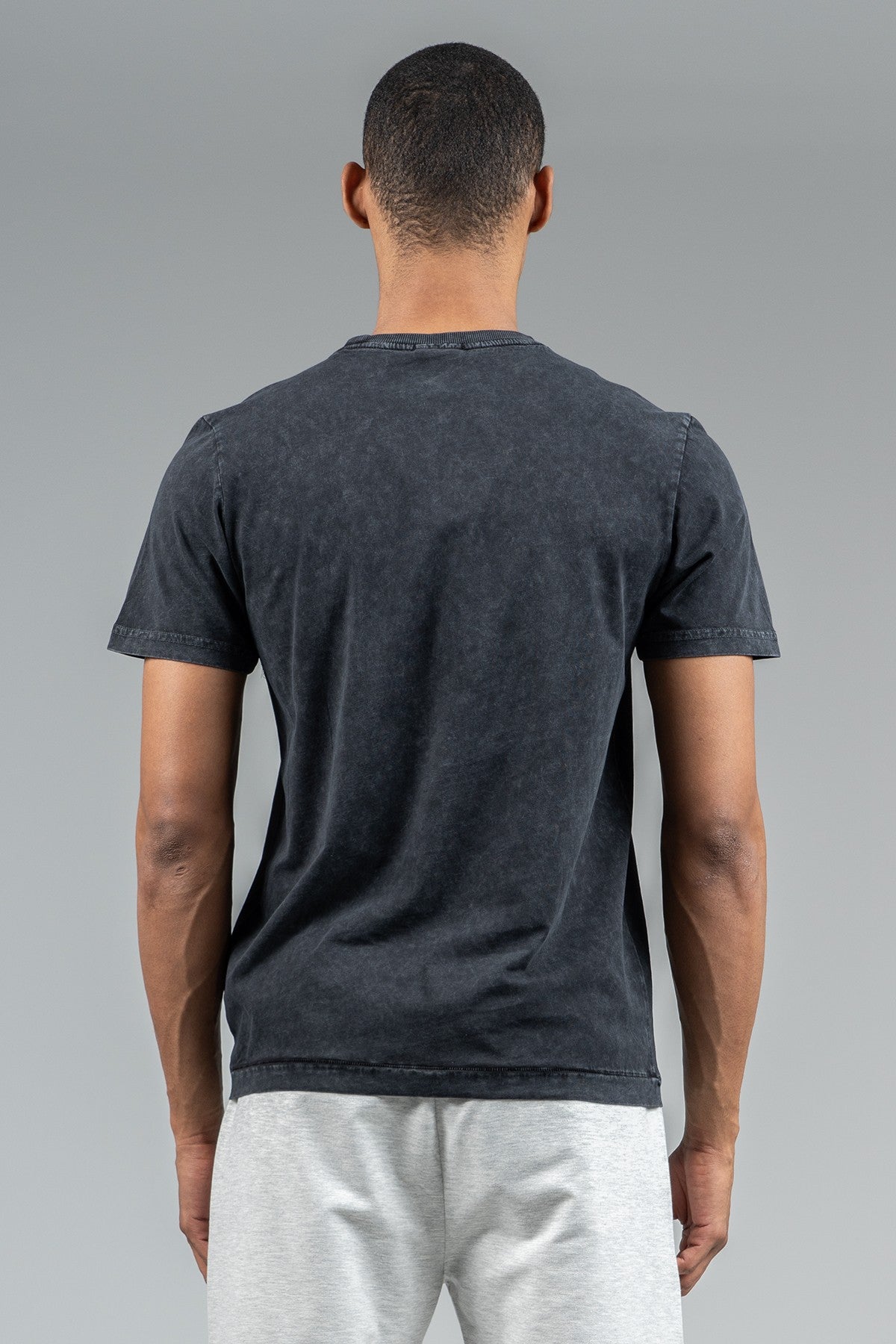 Comfort Erkek Bisiklet Yaka Siyah T-shirt