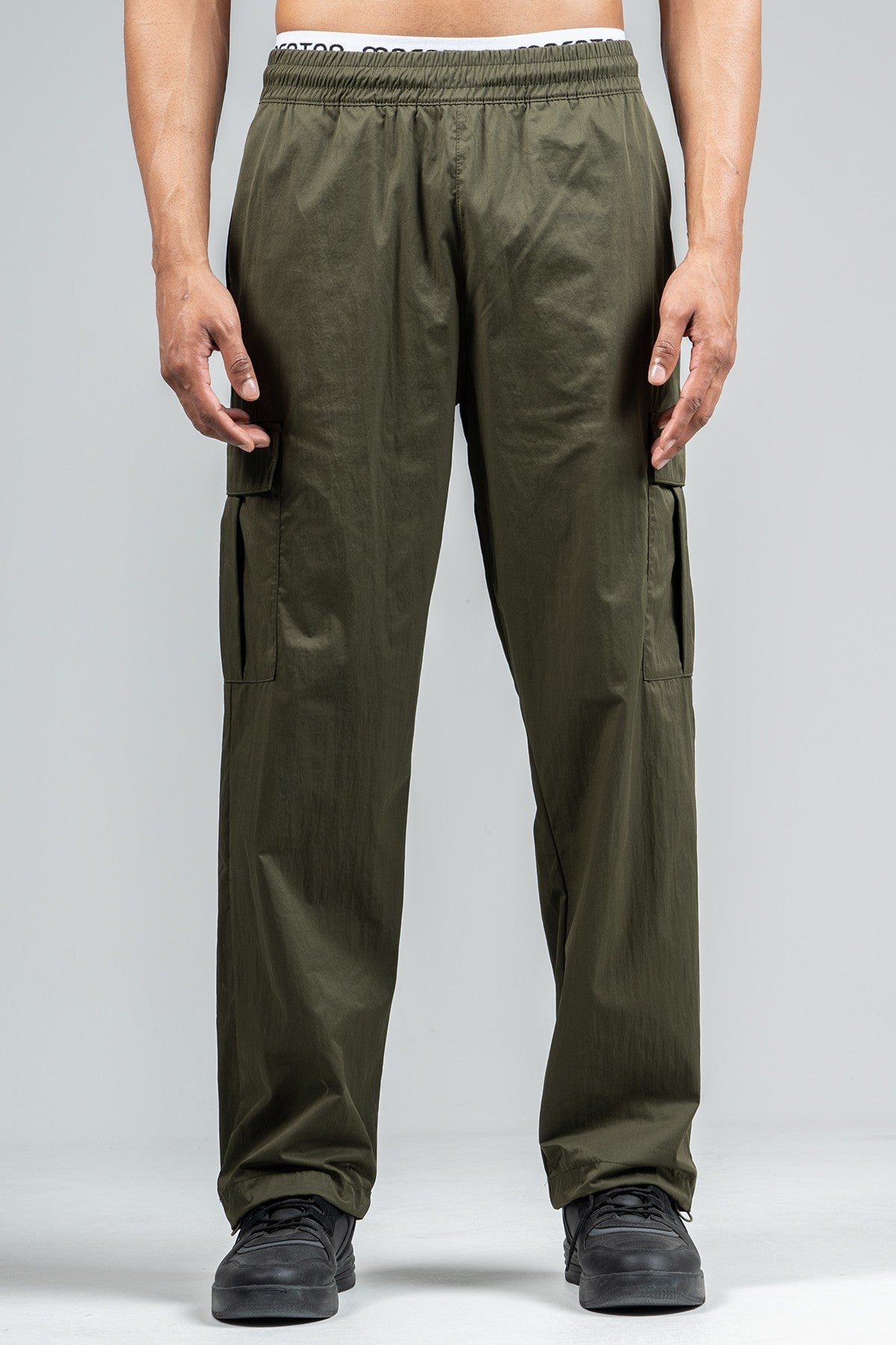 Regular Erkek Tress Lastik Haki Pantolon