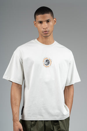 Oversize Erkek Bisiklet Yaka Gri T-shirt