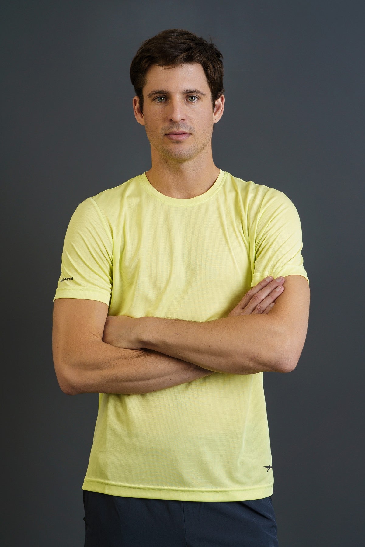 Regular Erkek Bisiklet Yaka Açık Yeşil T-shirt