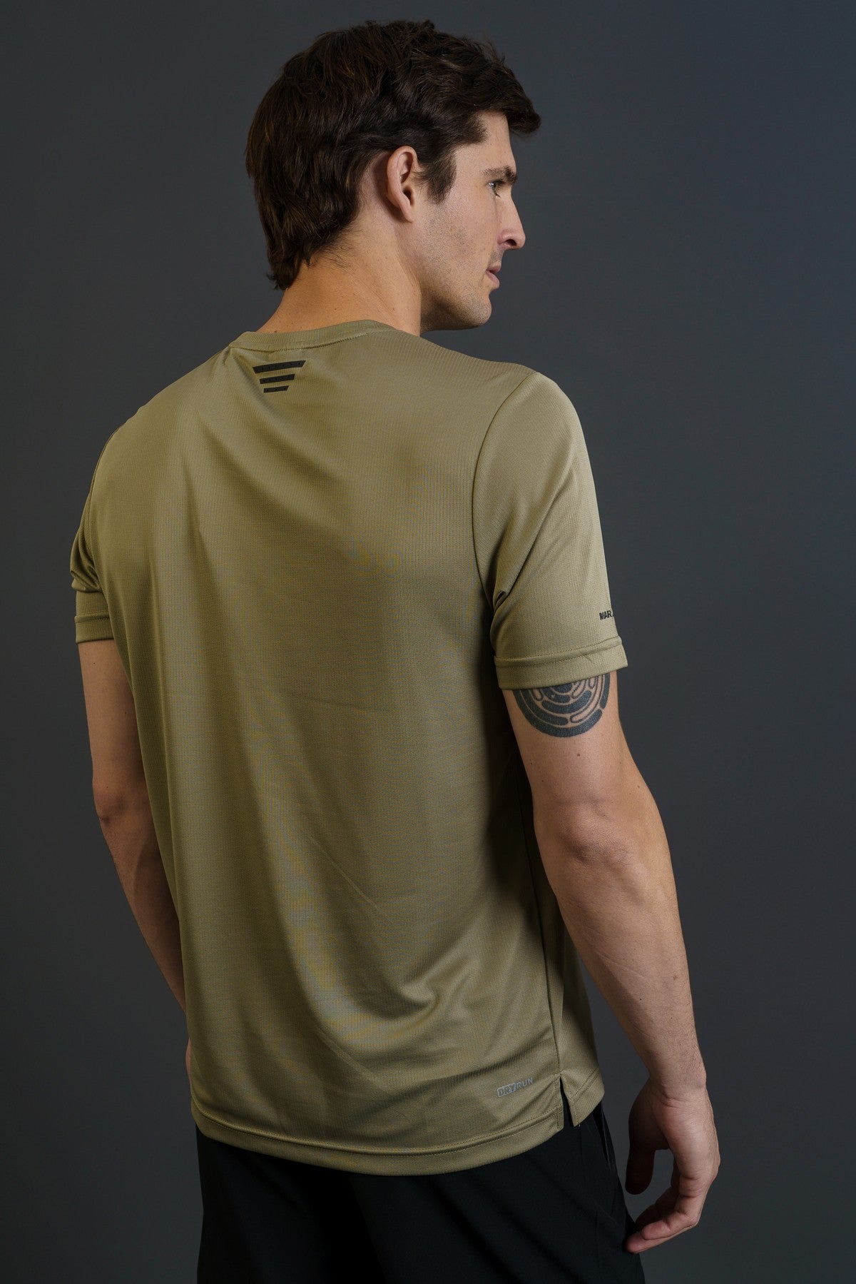 Regular Erkek Bisiklet Yaka Haki T-shirt