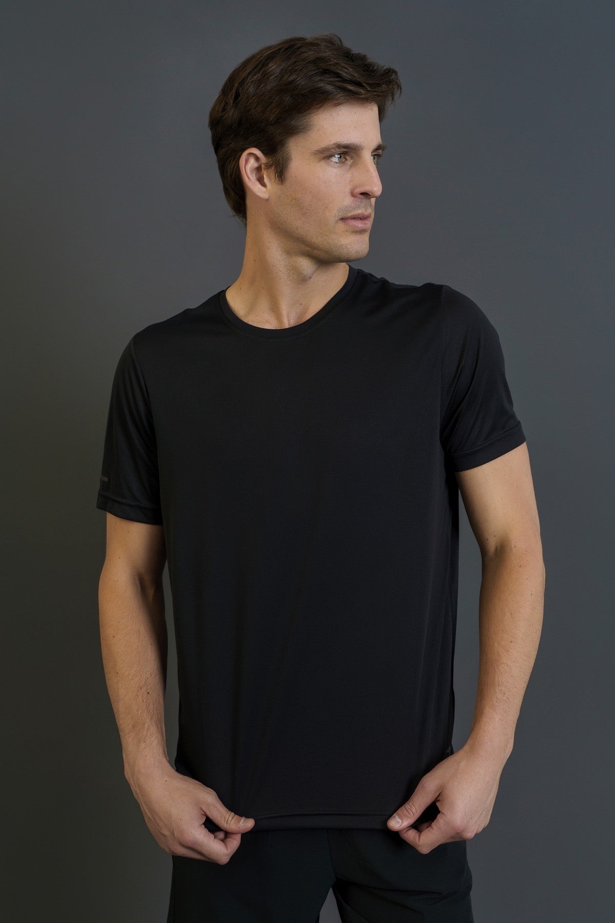 Regular Erkek Bisiklet Yaka Siyah T-shirt