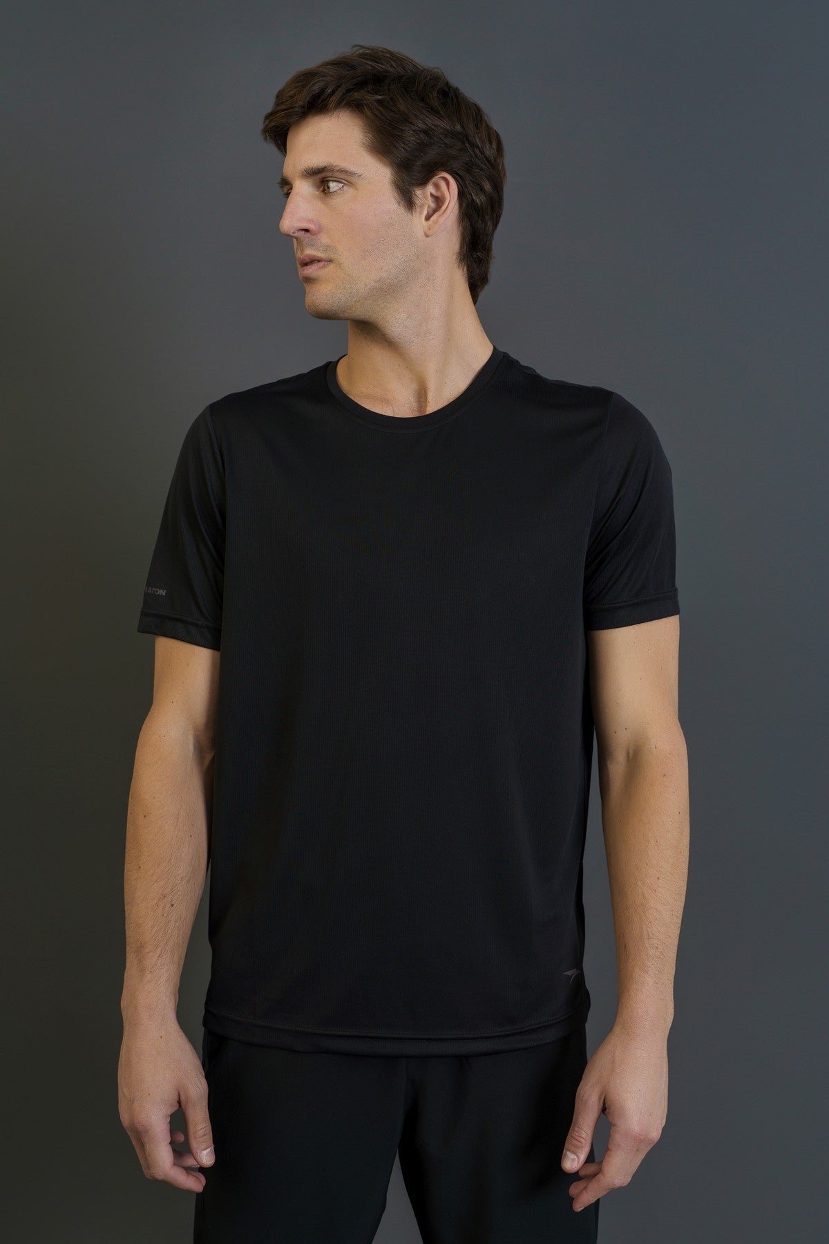 Regular Erkek Bisiklet Yaka Siyah T-shirt