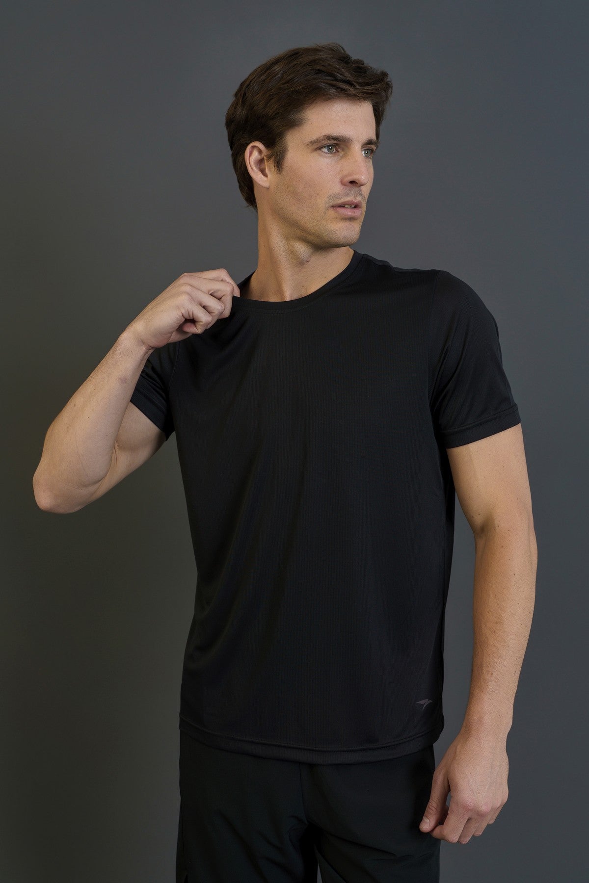 Regular Erkek Bisiklet Yaka Siyah T-shirt