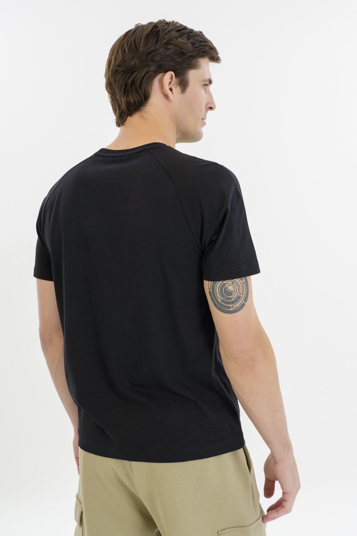 Comfort Erkek Bisiklet Yaka Siyah T-shirt