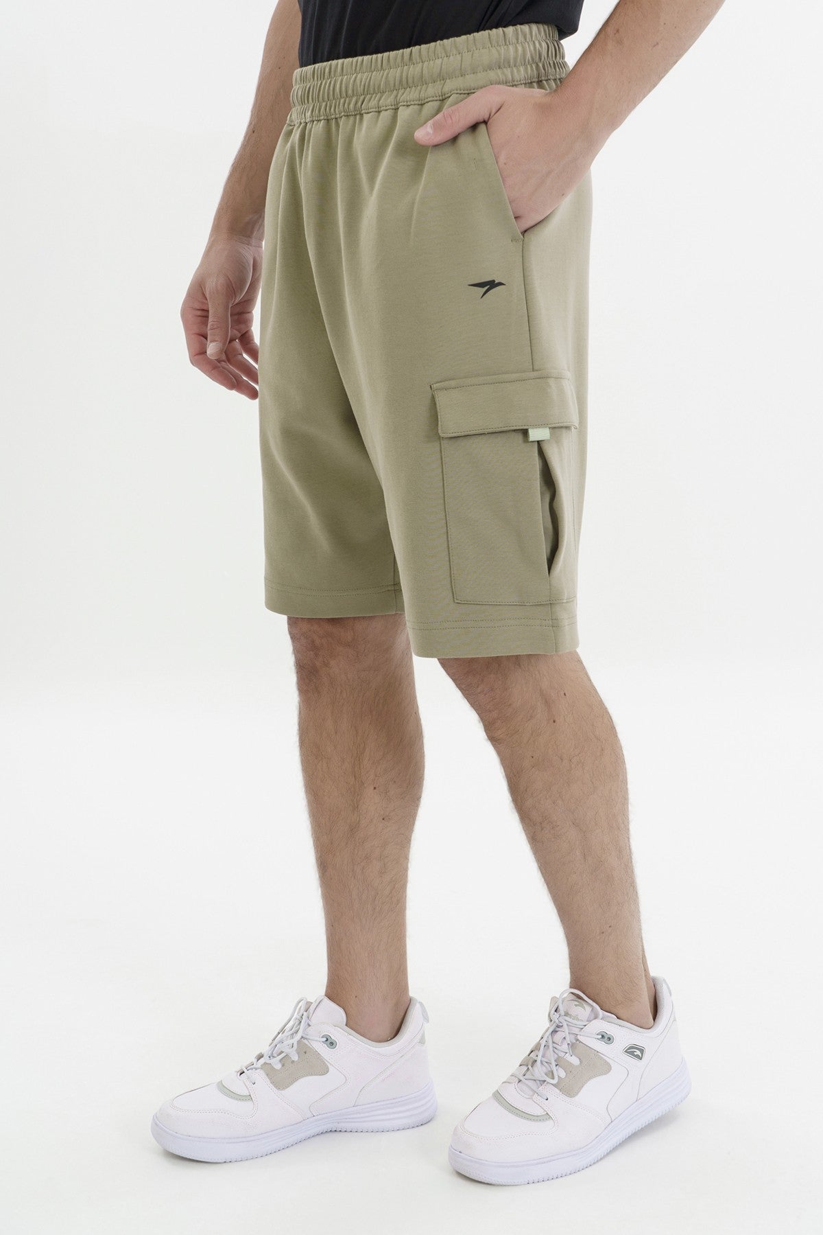 Comfort Erkek Düz Paça Haki Şort
