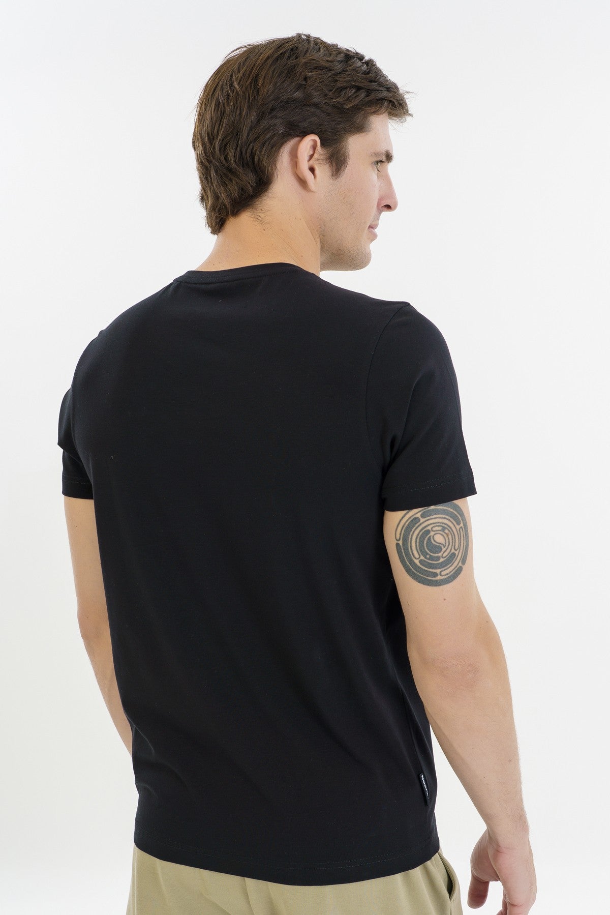 Regular Erkek Bisiklet Yaka Siyah T-shirt
