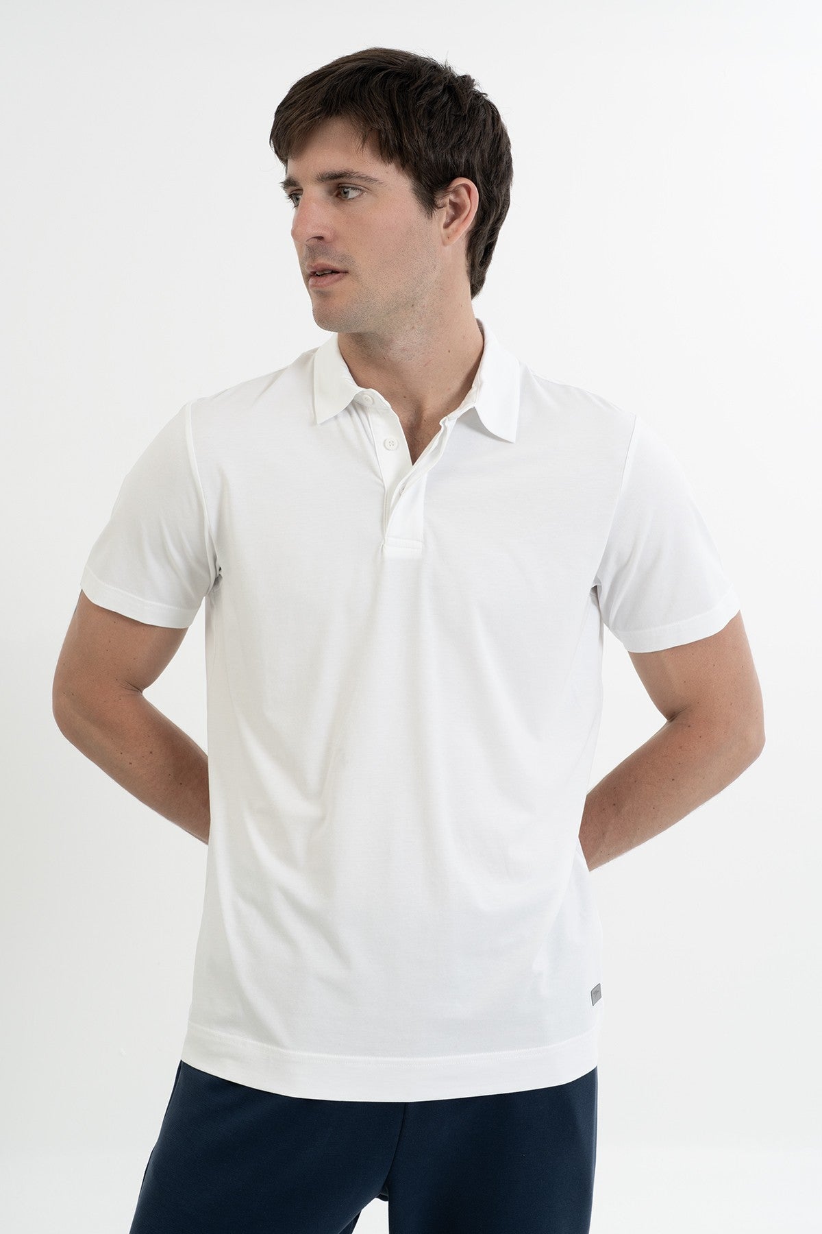 Regular Erkek Polo Yaka Beyaz T-shirt