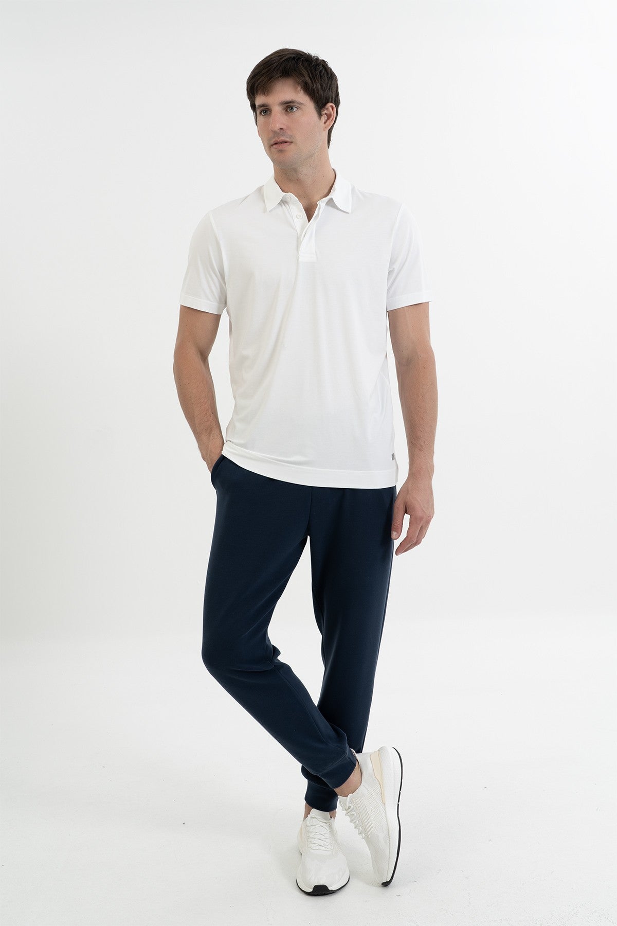 Regular Erkek Polo Yaka Beyaz T-shirt