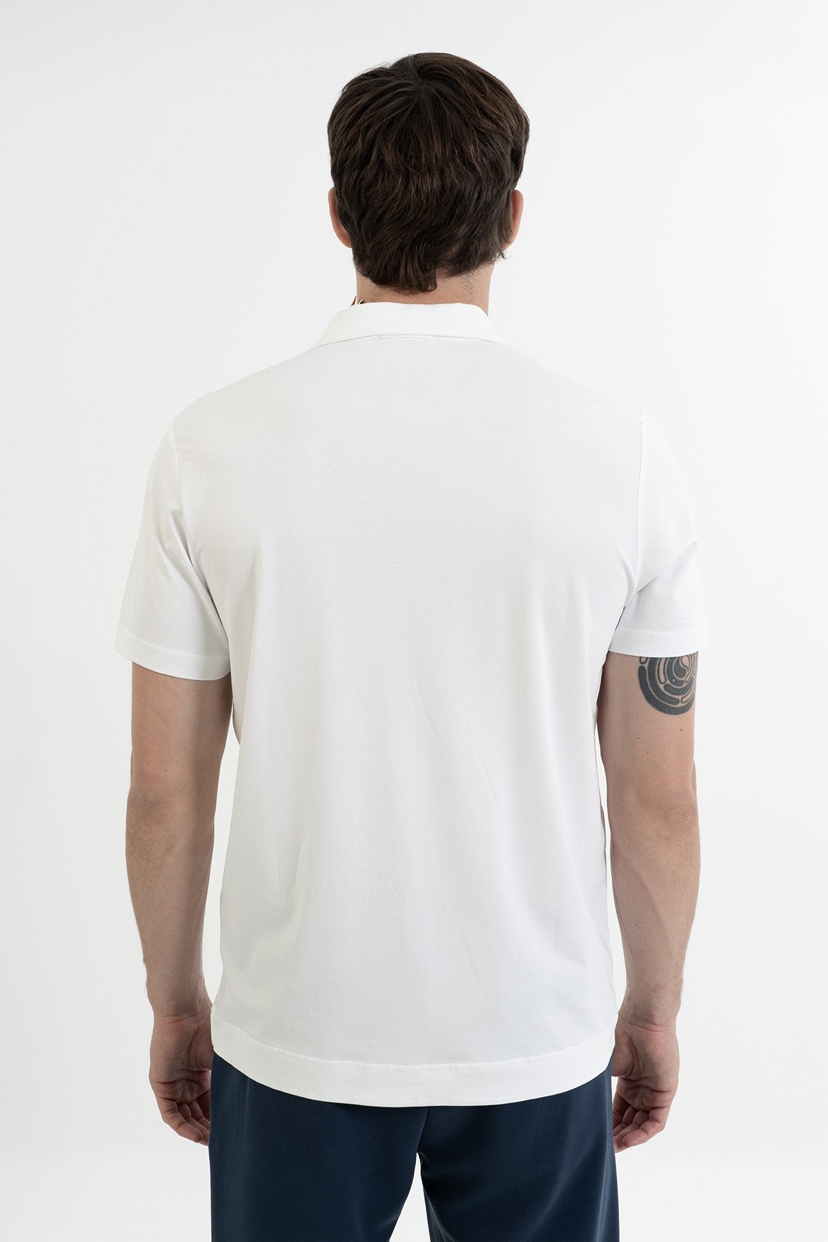 Regular Erkek Polo Yaka Beyaz T-shirt