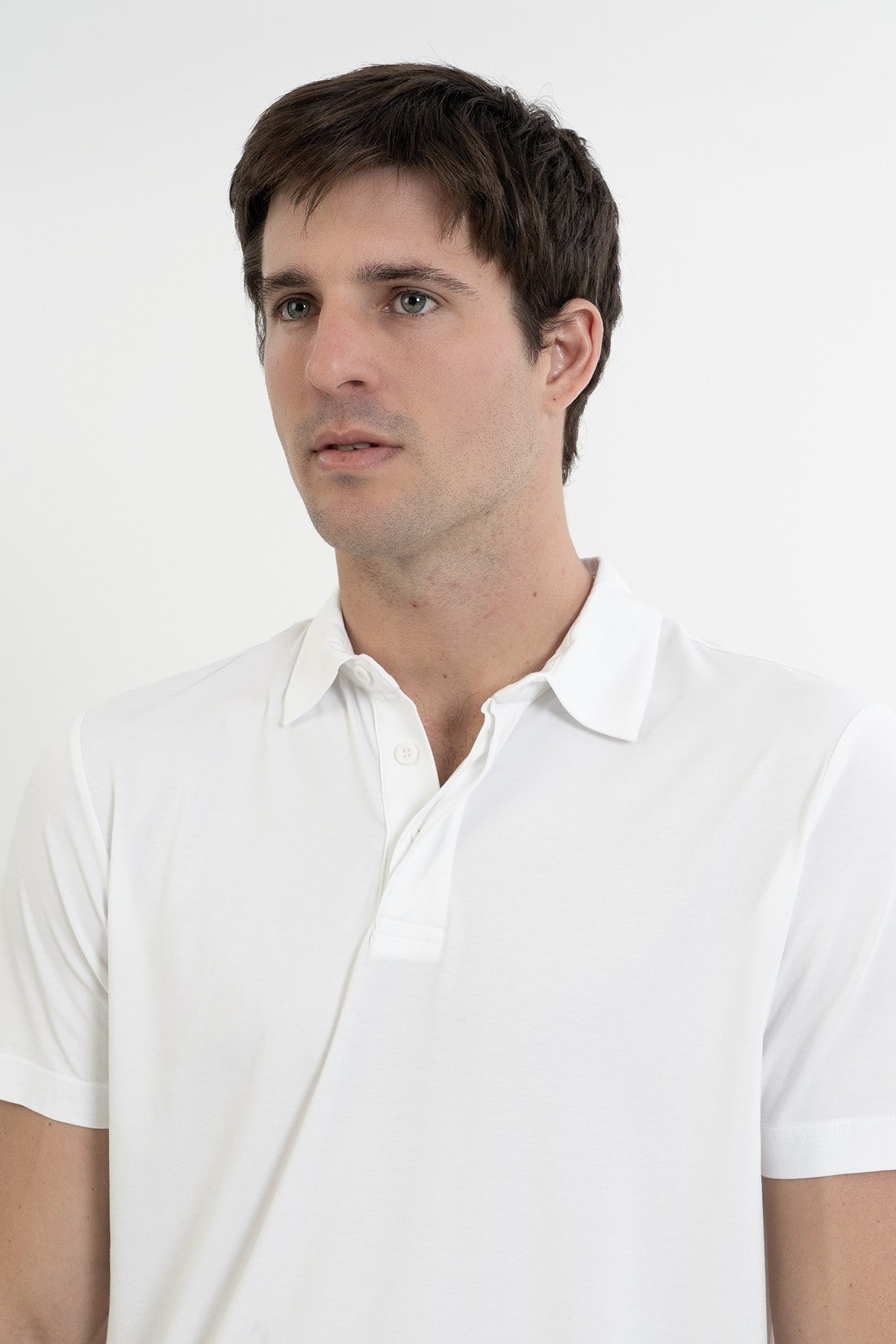 Regular Erkek Polo Yaka Beyaz T-shirt