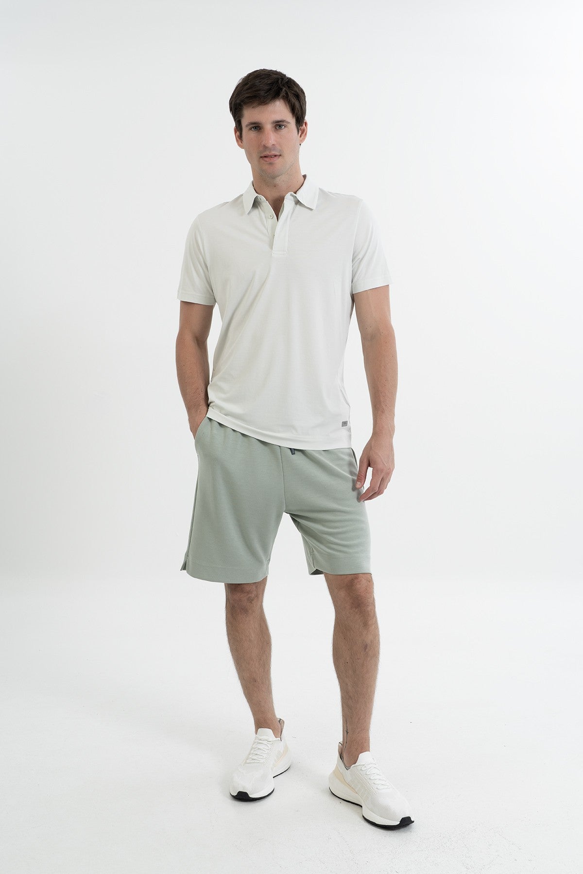 Regular Erkek Polo Yaka Taş T-shirt