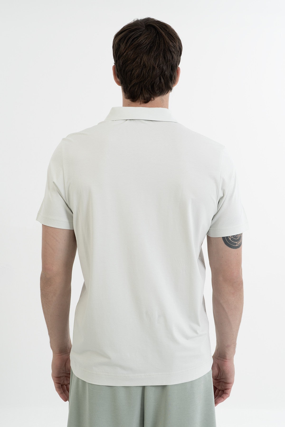 Regular Erkek Polo Yaka Taş T-shirt