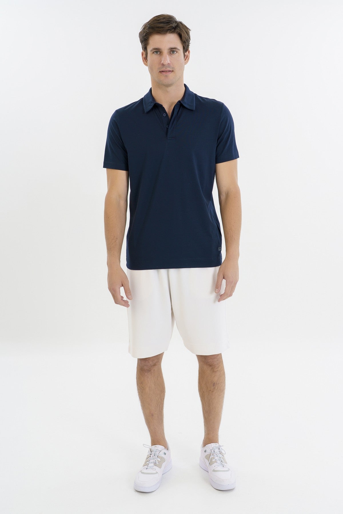 Regular Erkek Polo Yaka Lacivert T-shirt