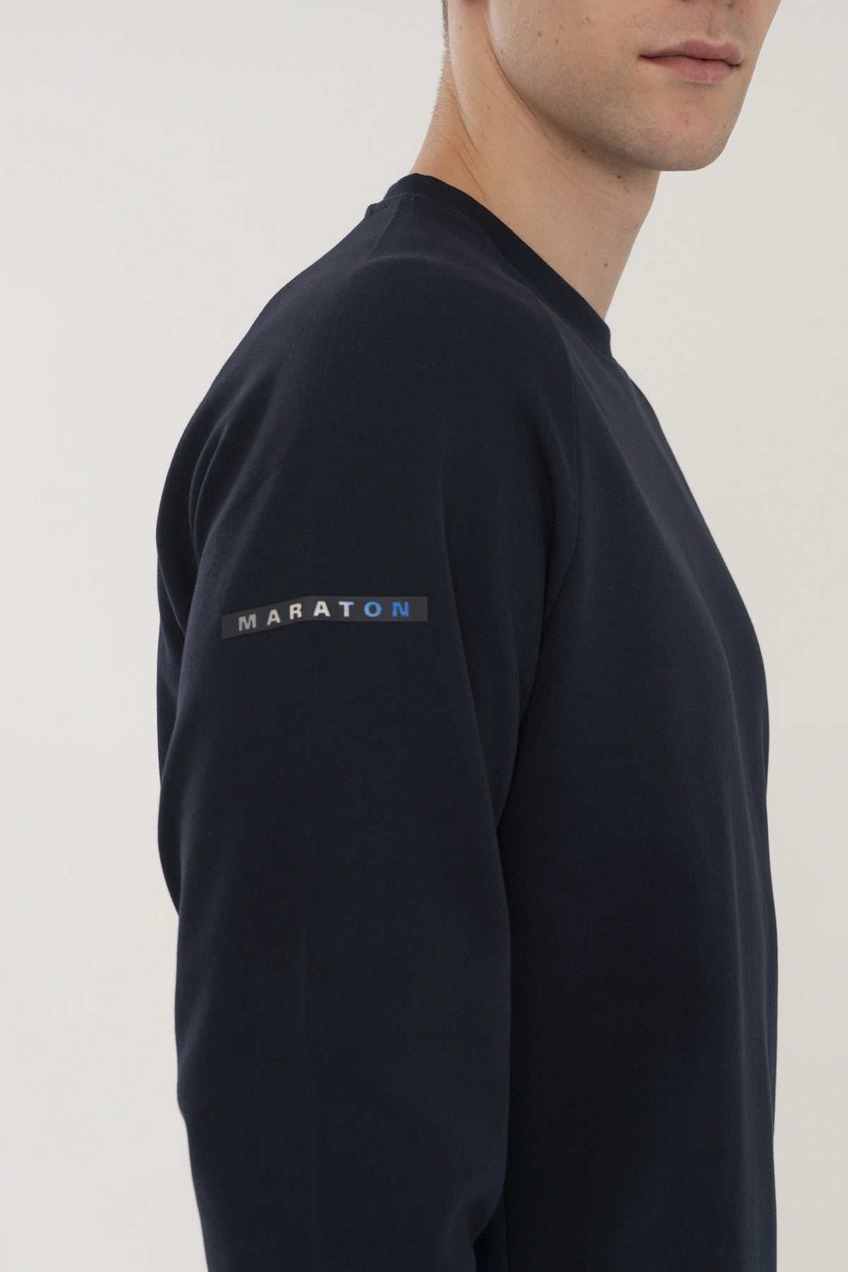 Regular Erkek Bisiklet Yaka Lacivert Sweatshirt
