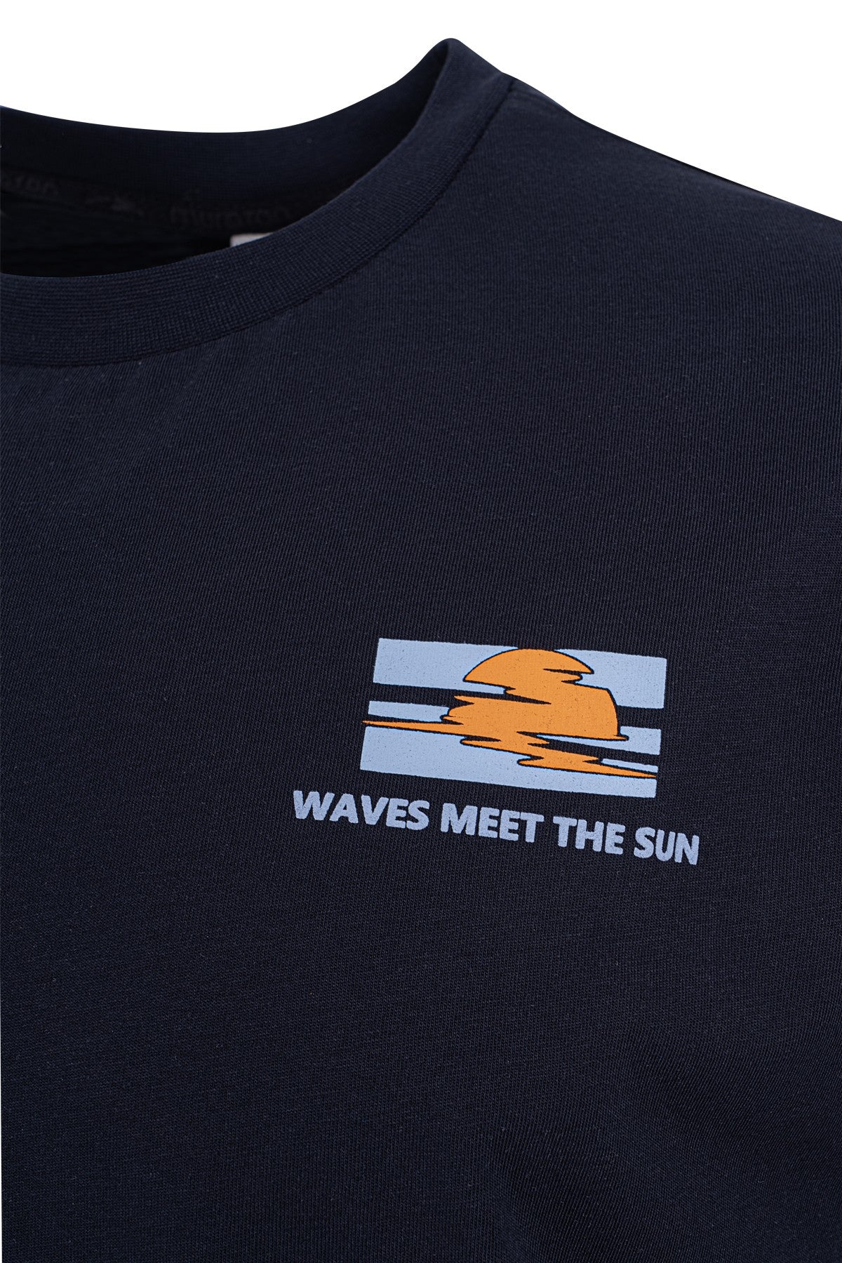 Boxy Erkek Bisiklet Yaka Lacivert T-shirt